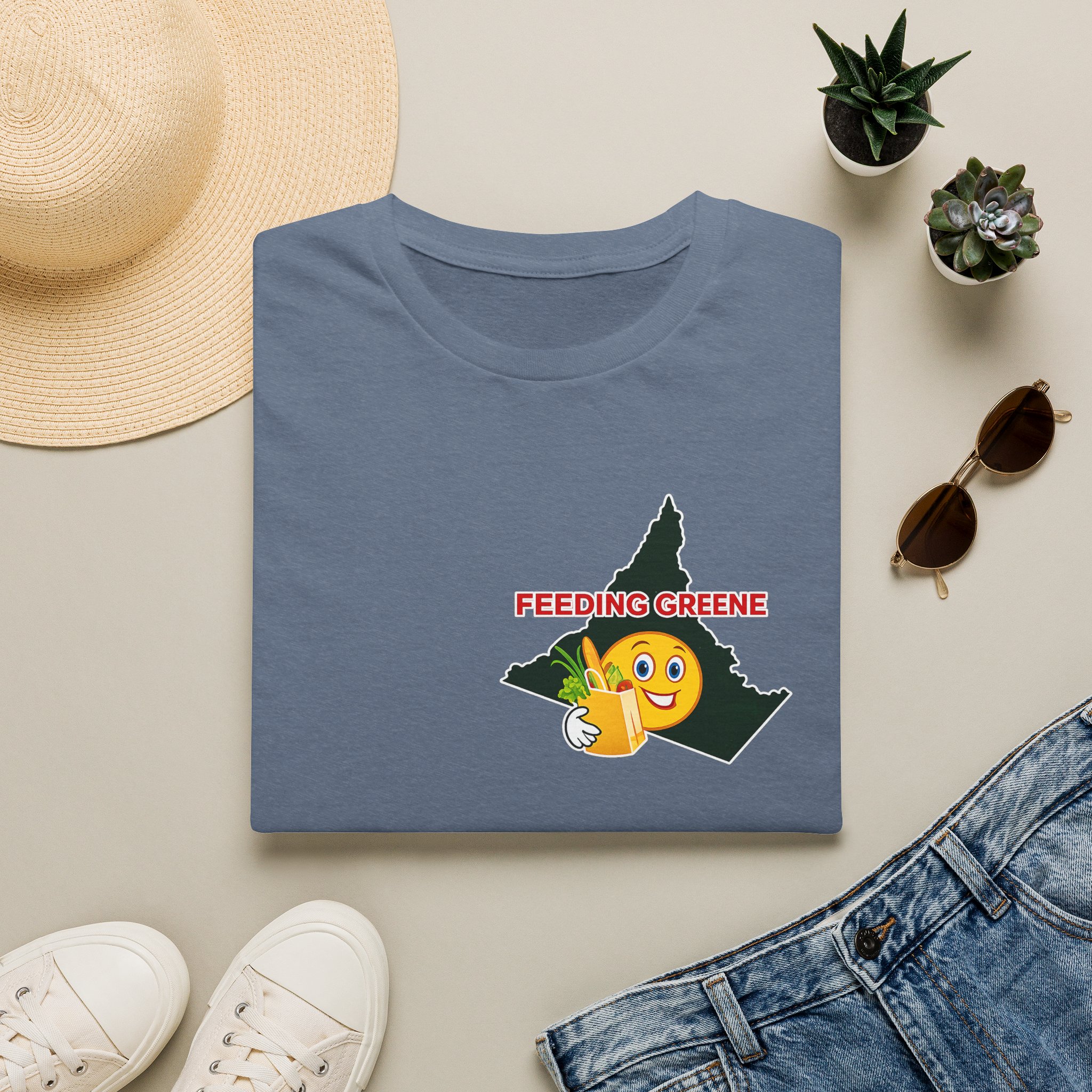 Feeding Greene State Outline T-Shirt — Funny Emoji “Feeding Greene” Local Pride Tee - Image 29