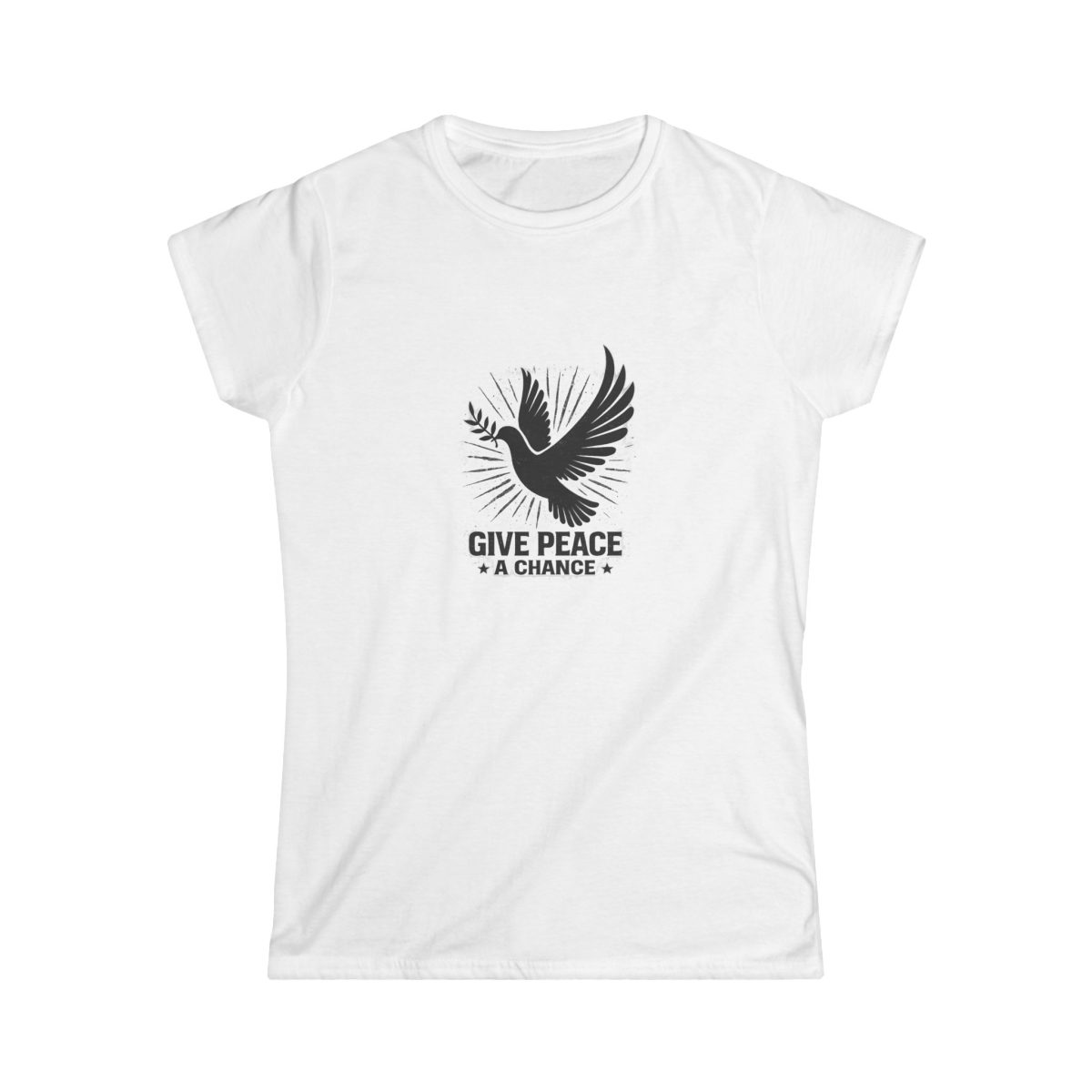 Give Peace a Chance Tee — Women's Dove Peace Graphic T-Shirt