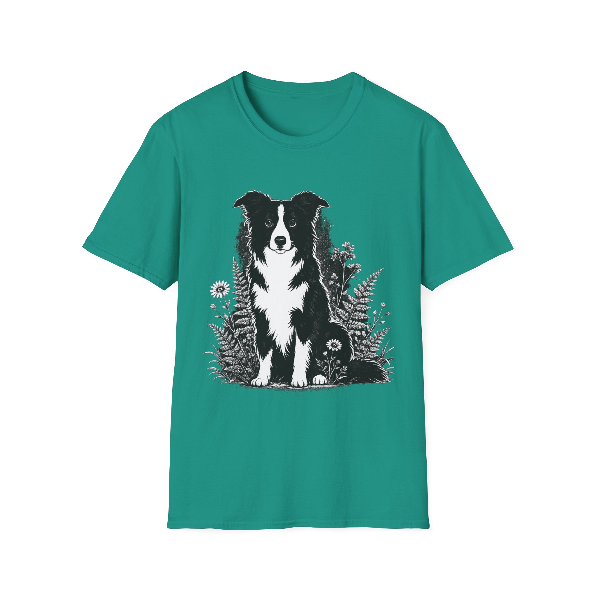 Border Collie Pocket Tee — Minimal Dog Silhouette T-Shirt - Image 15