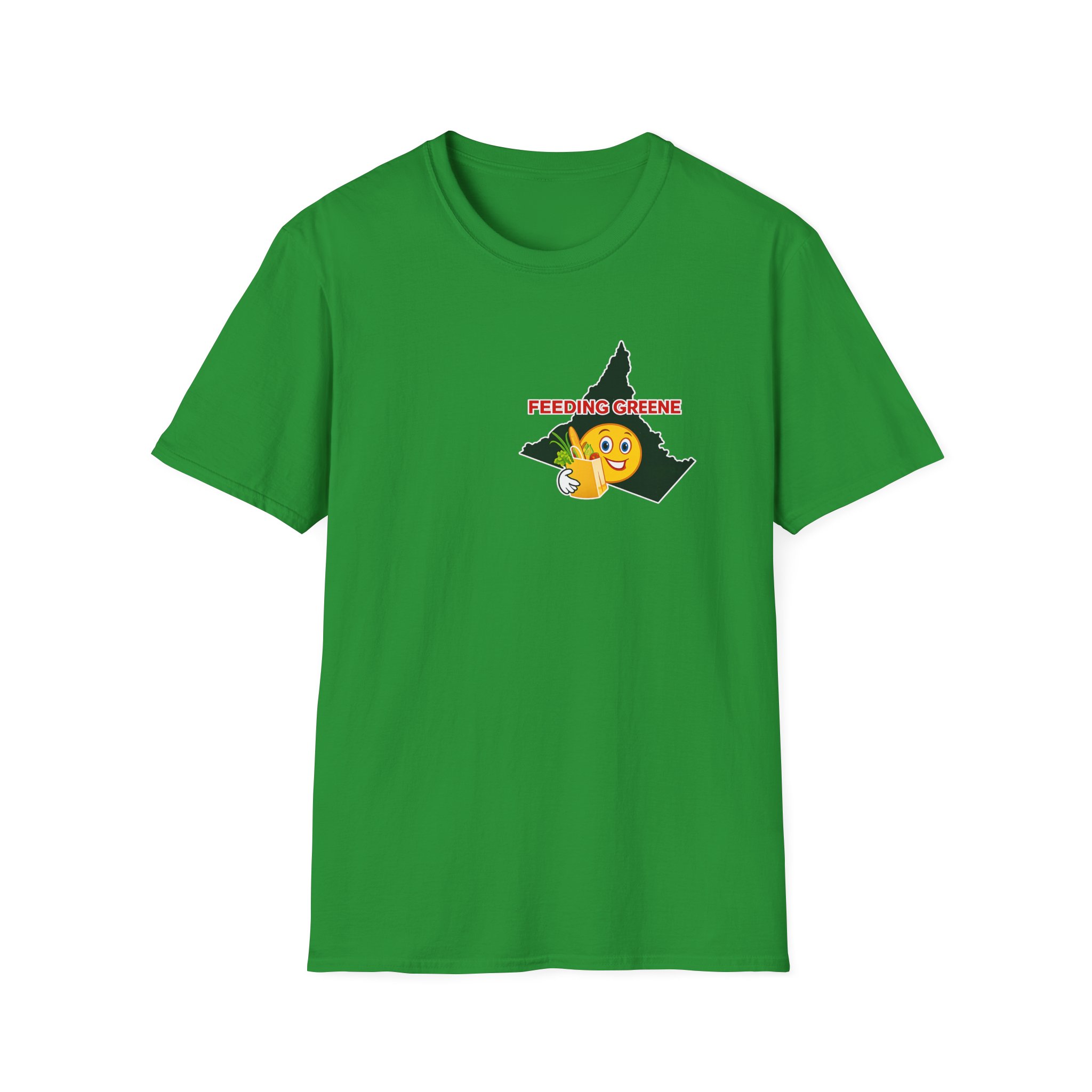 Feeding Greene State Outline T-Shirt — Funny Emoji “Feeding Greene” Local Pride Tee - Image 19