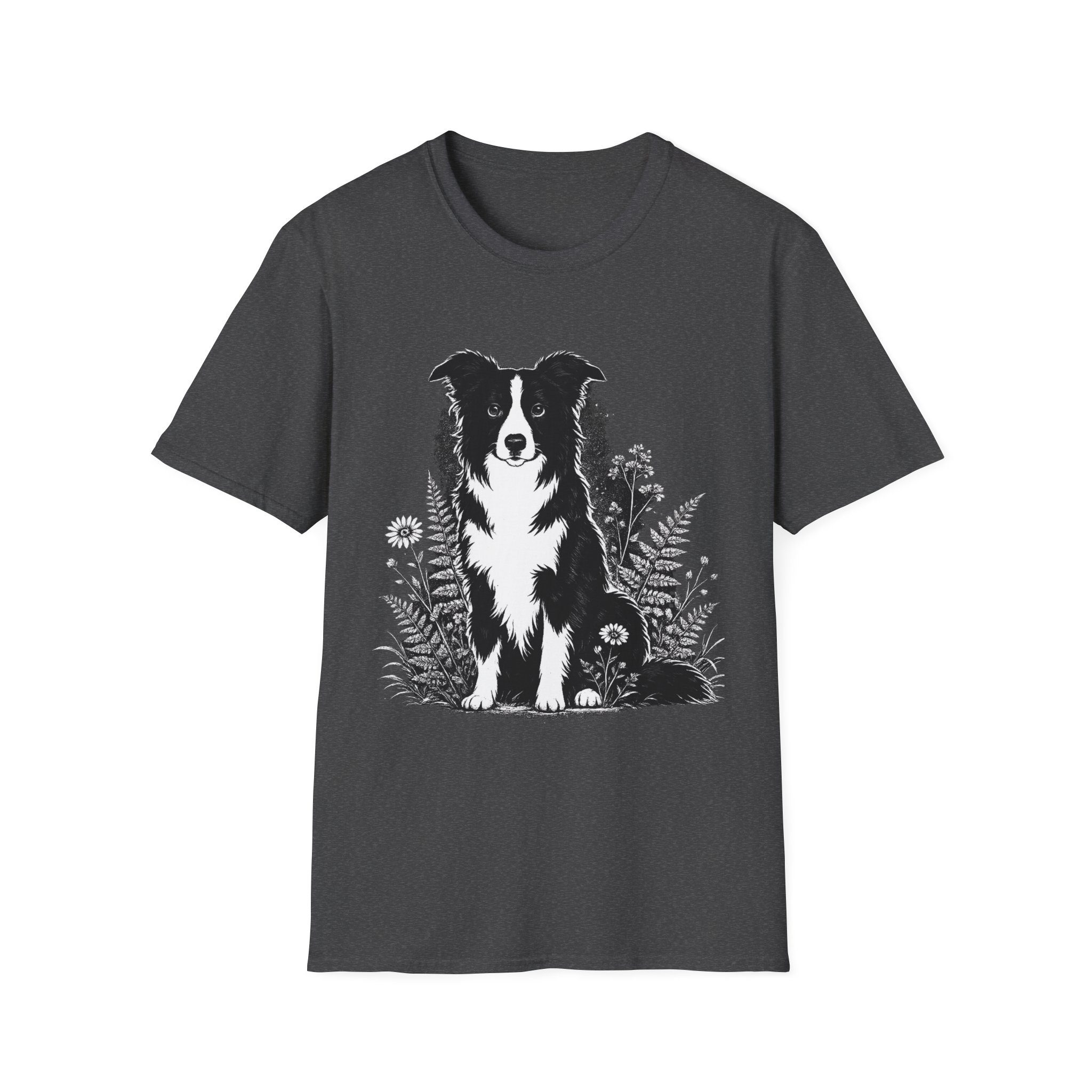 Border Collie Pocket Tee — Minimal Dog Silhouette T-Shirt - Image 8