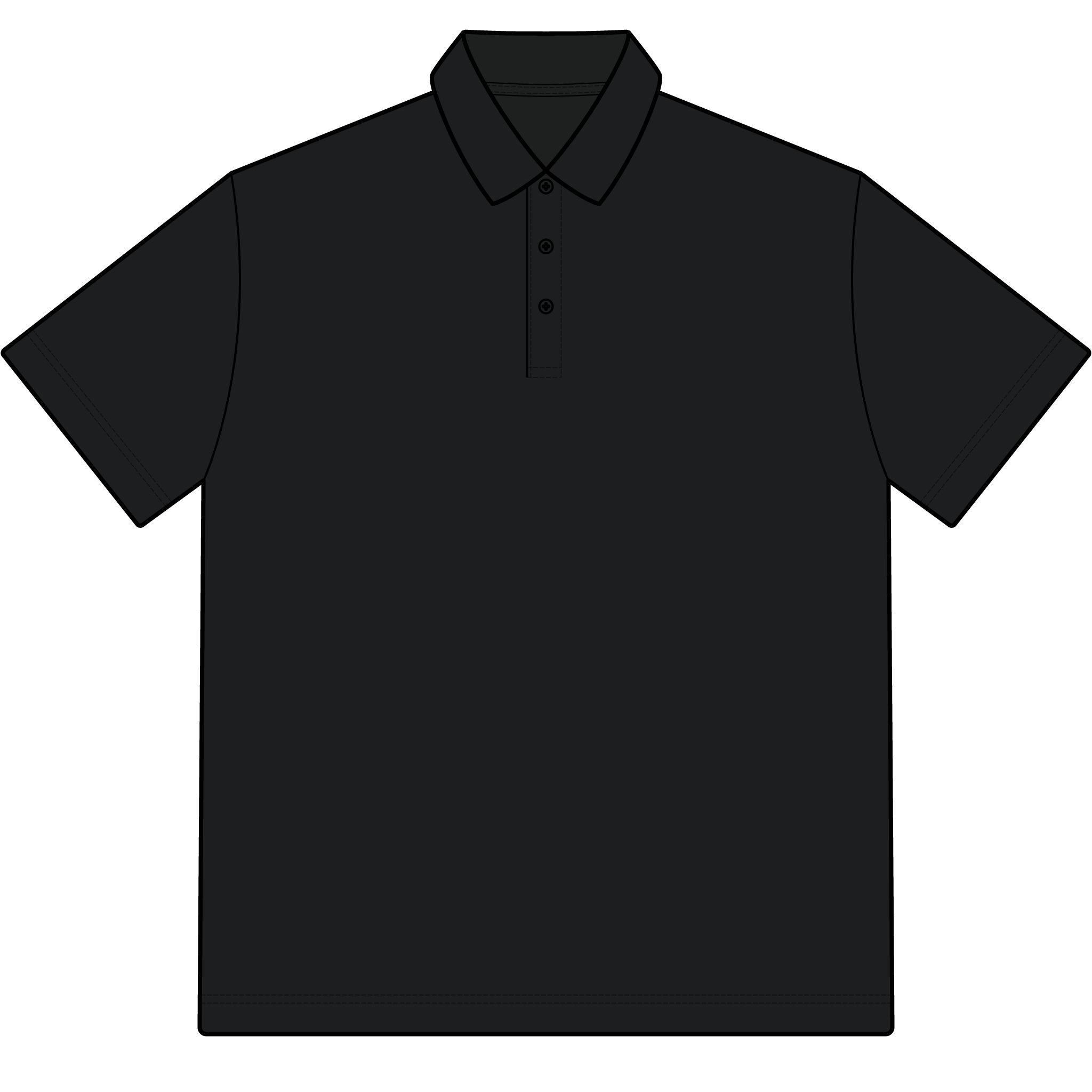Black Polo Shirt with Afrocentric Raised Fist & American Flag Graphic - Image 3