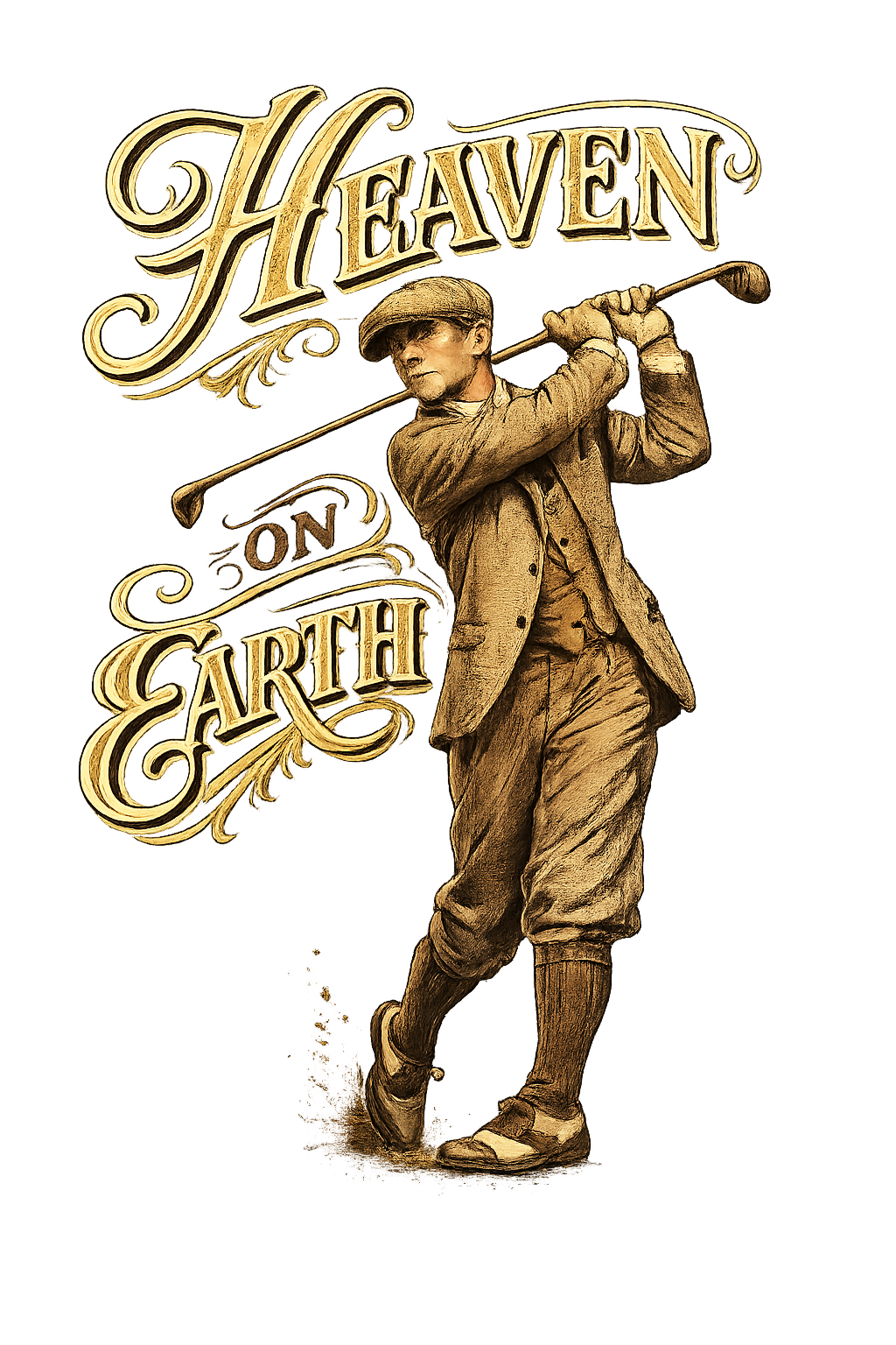 Vintage Golf 'Heaven on Earth' Tri-Blend Tee