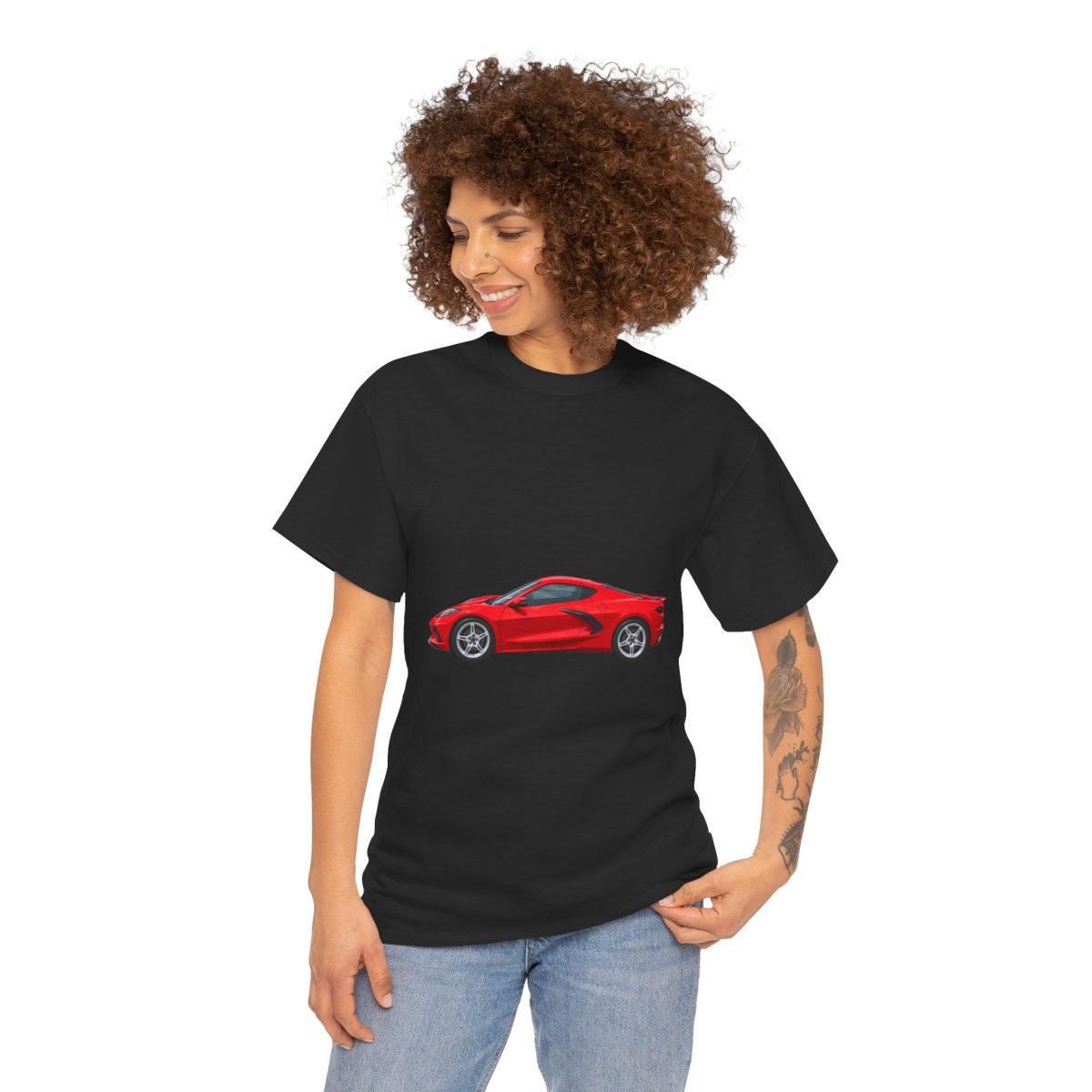 Red Sports Car Graphic Tee — Kids & Adult Racing Shirt