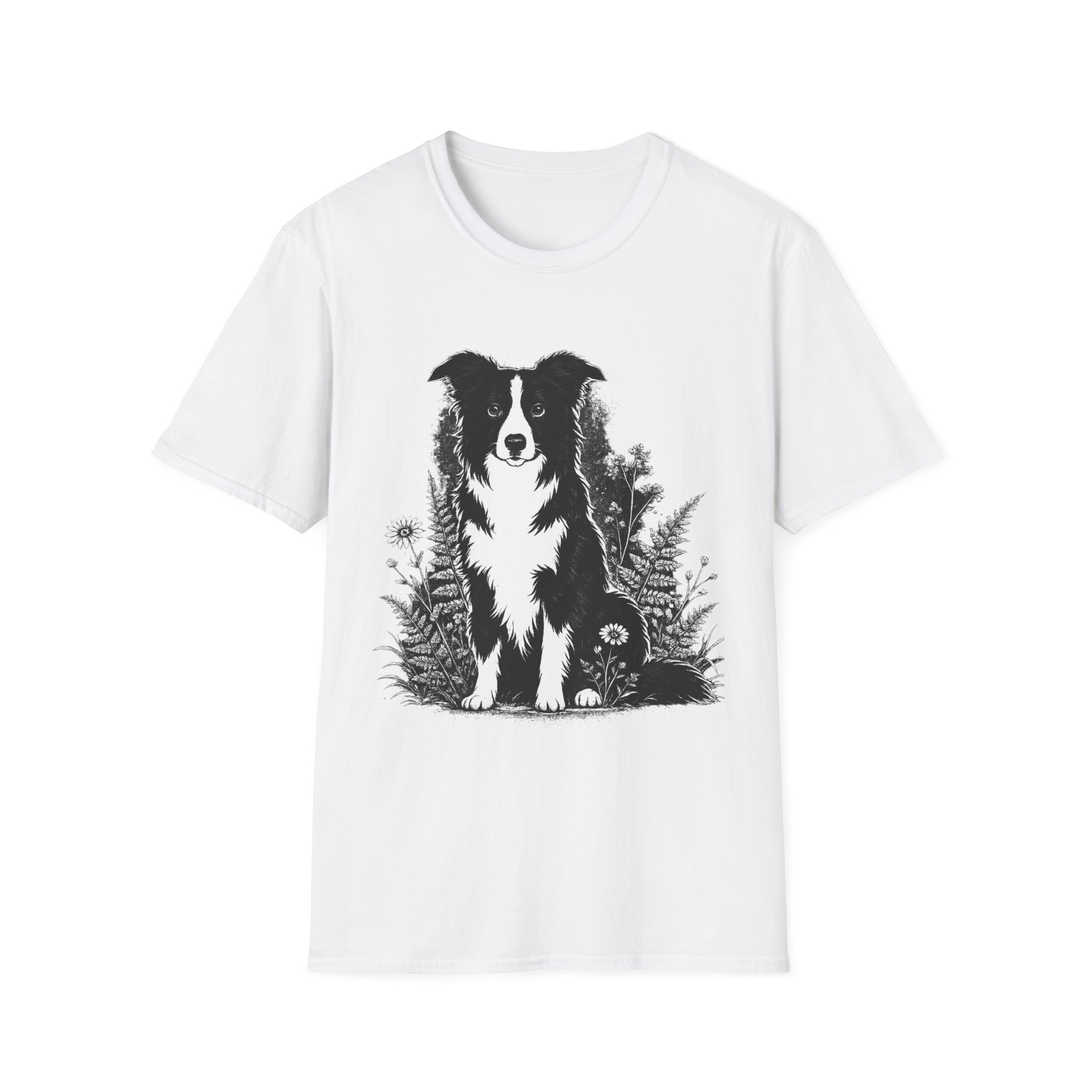 Border Collie Pocket Tee — Minimal Dog Silhouette T-Shirt - Image 5