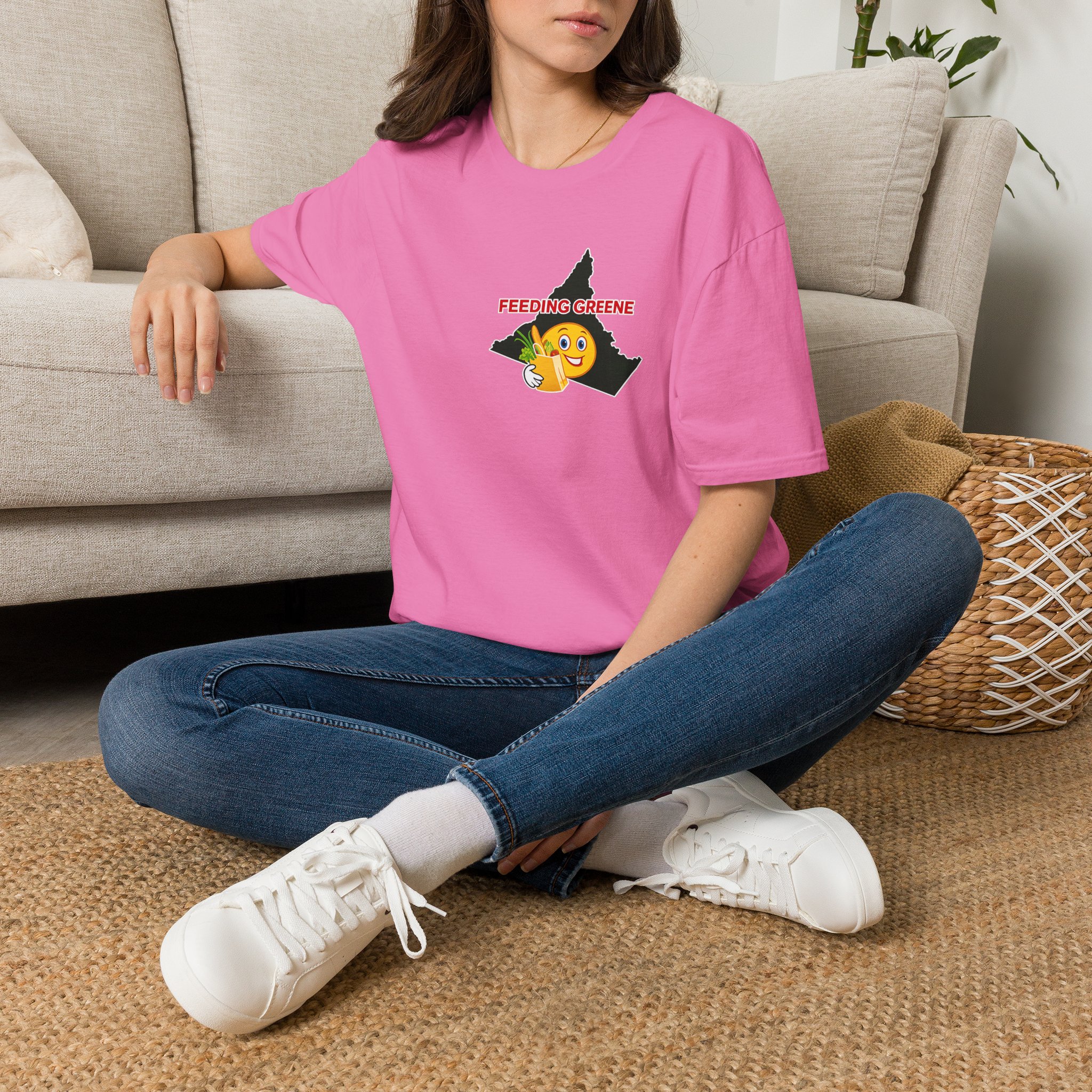 Feeding Greene State Outline T-Shirt — Funny Emoji “Feeding Greene” Local Pride Tee - Image 50