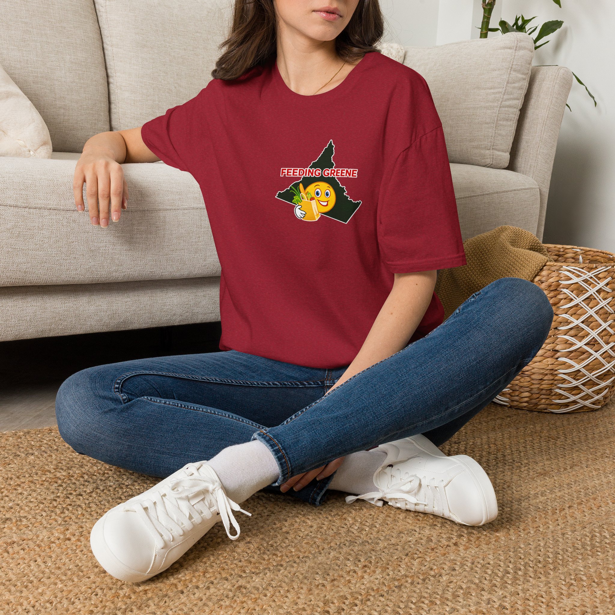 Feeding Greene State Outline T-Shirt — Funny Emoji “Feeding Greene” Local Pride Tee - Image 54