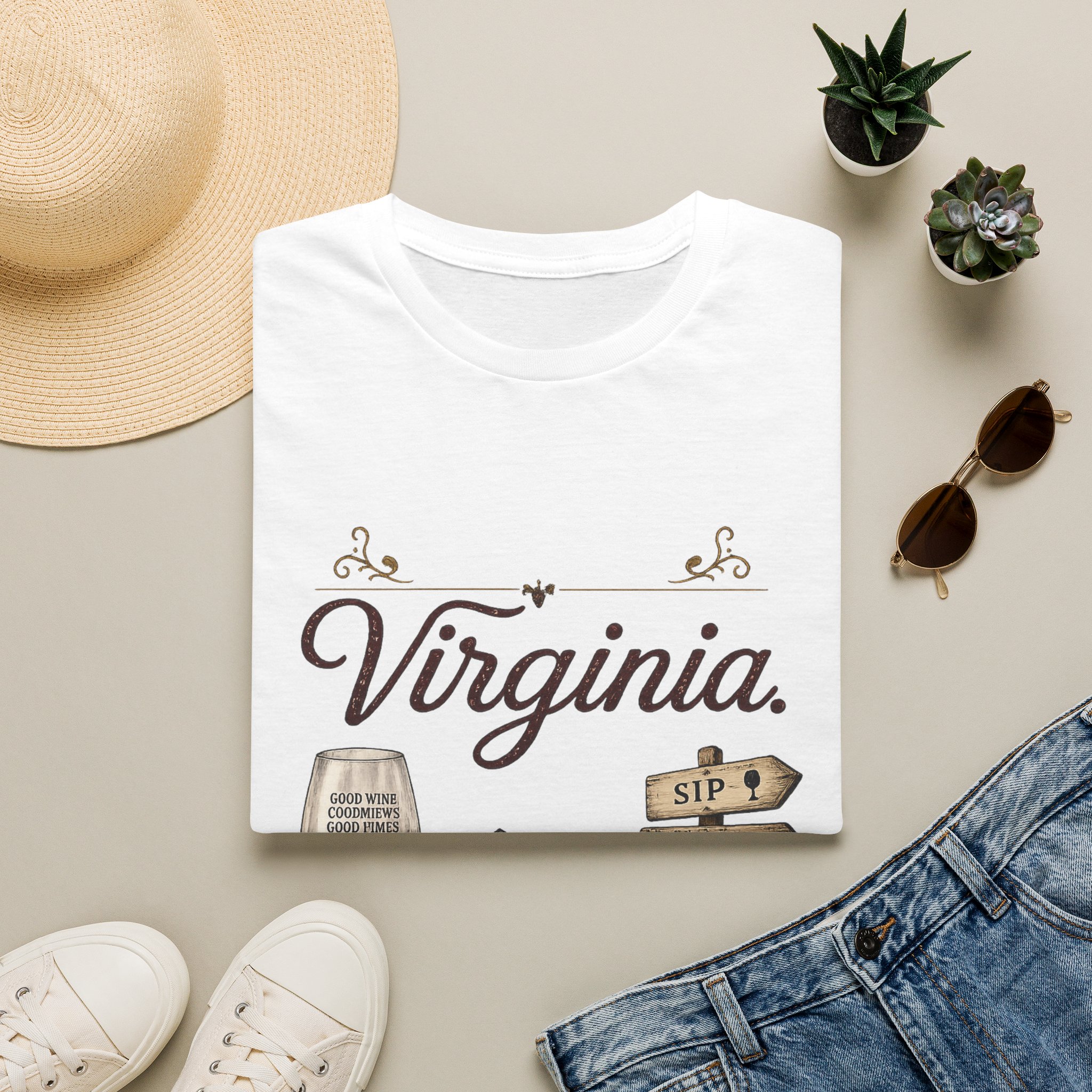 Virginia State Vintage T‑Shirt — Scenic Mountains & Wine Lover Tee - Image 2