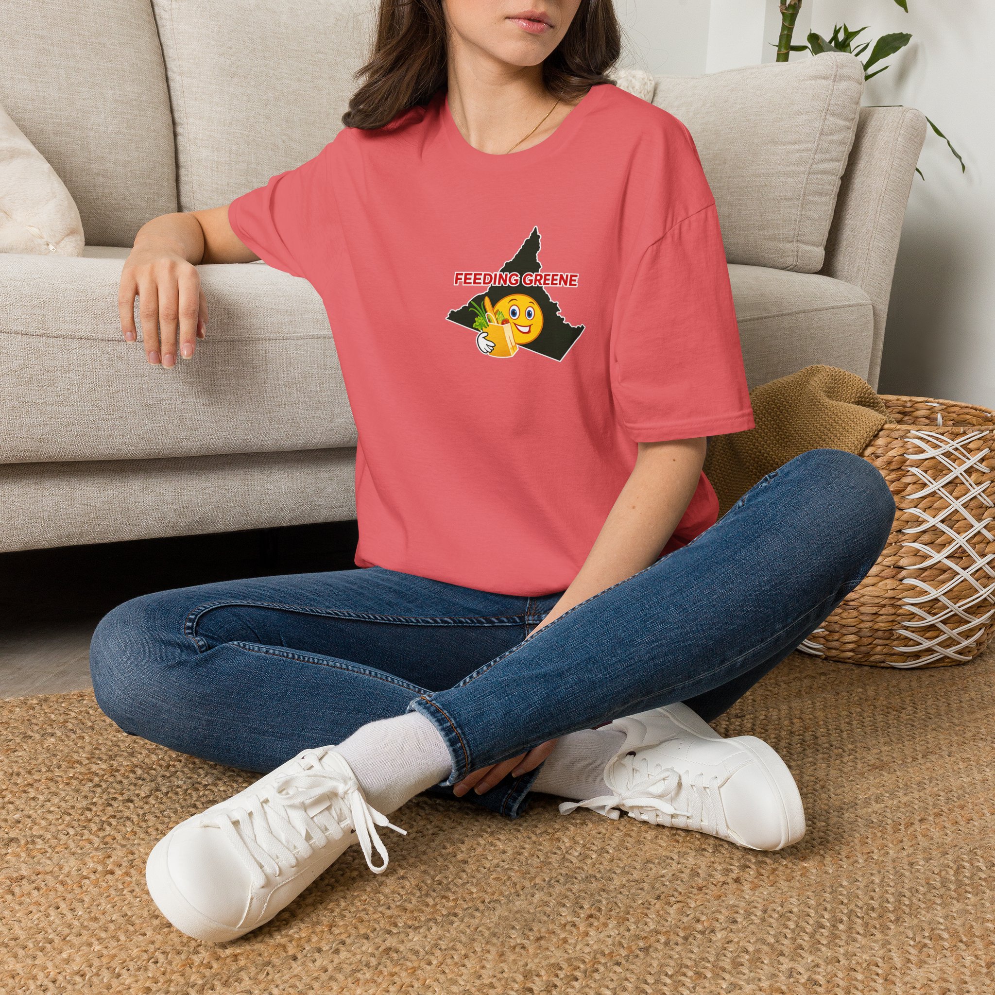 Feeding Greene State Outline T-Shirt — Funny Emoji “Feeding Greene” Local Pride Tee - Image 10
