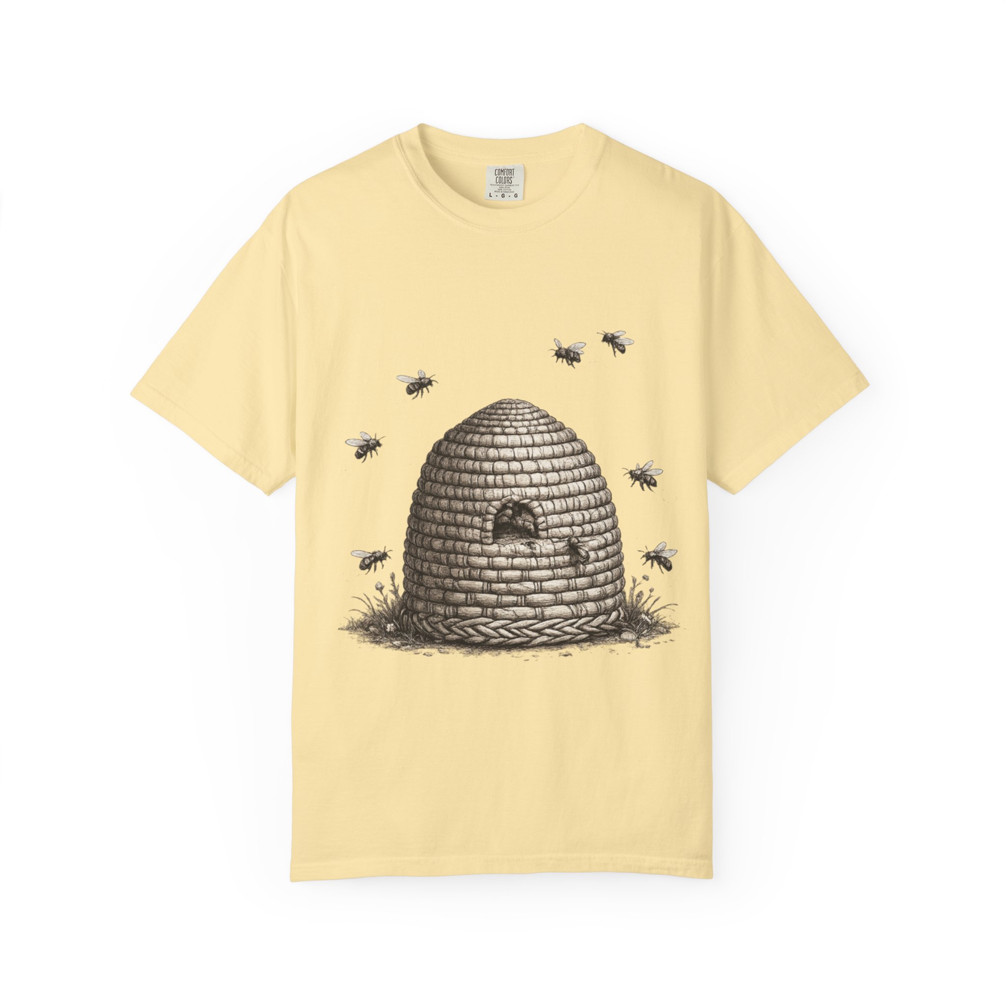 Beehive Illustration T-Shirt — Vintage Beekeeper Graphic Tee - Image 3
