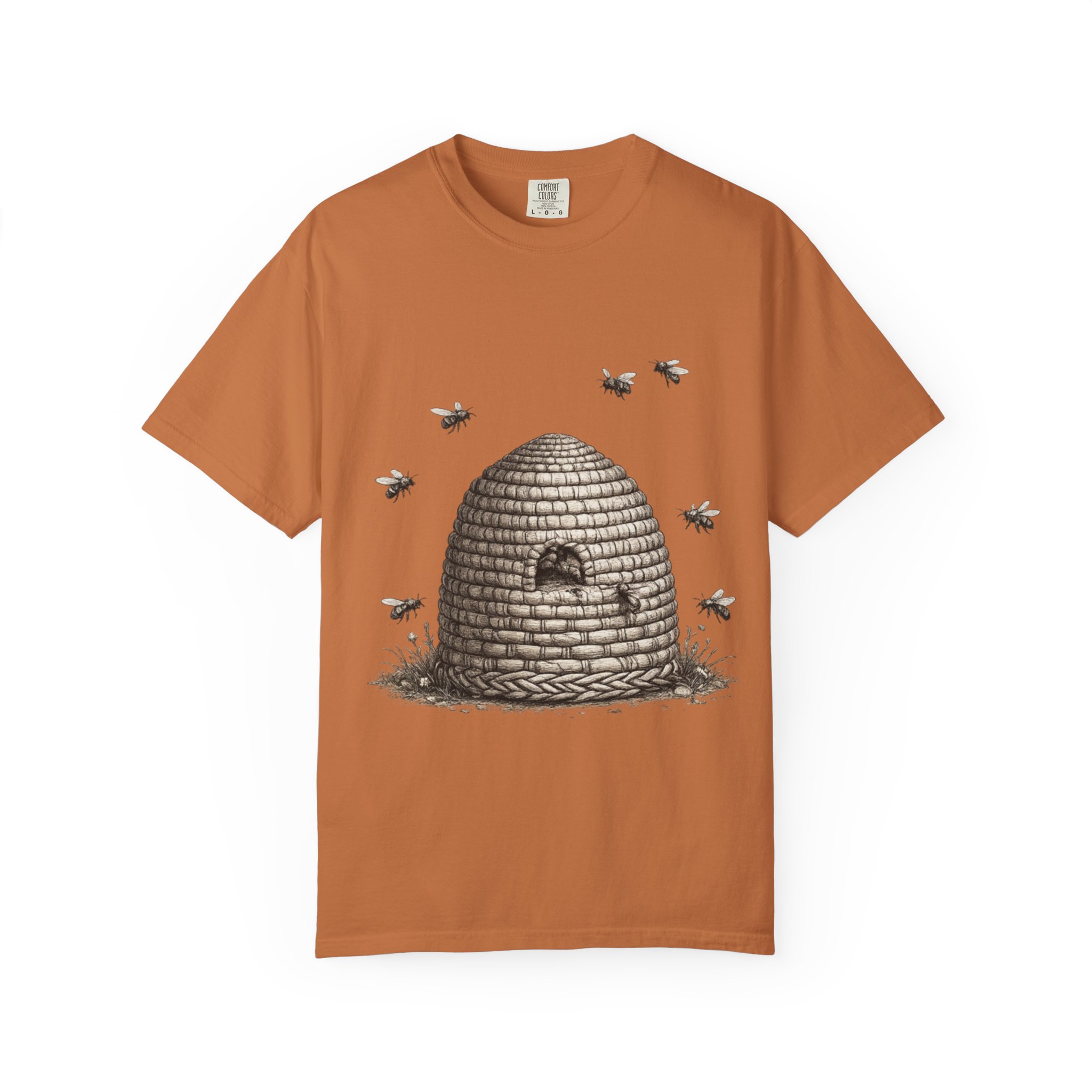Beehive Illustration T-Shirt — Vintage Beekeeper Graphic Tee - Image 7
