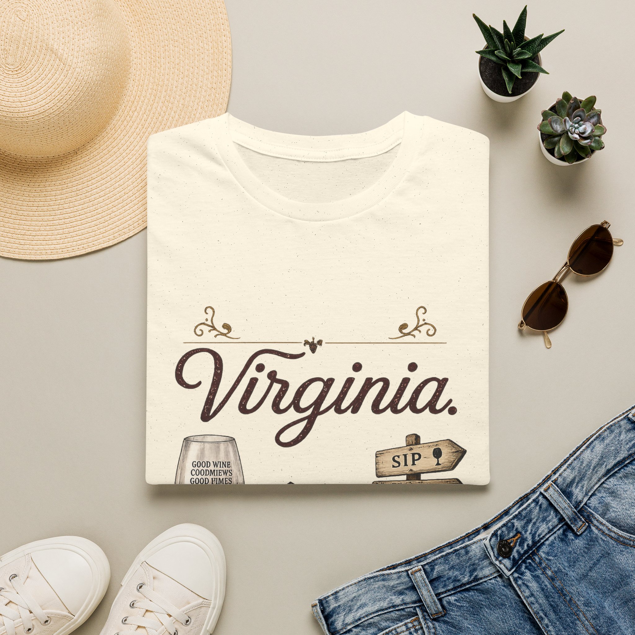 Virginia State Vintage T‑Shirt — Scenic Mountains & Wine Lover Tee - Image 8