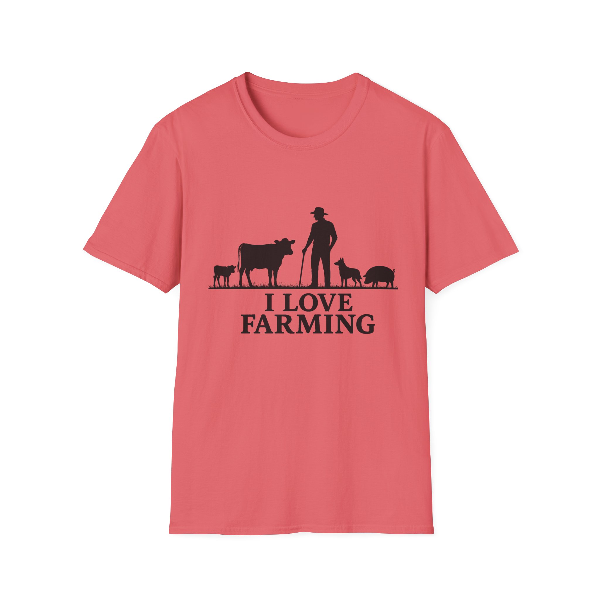 Farmer Silhouette T‑Shirt — "I Love Farming" Country Farm Tee - Image 3