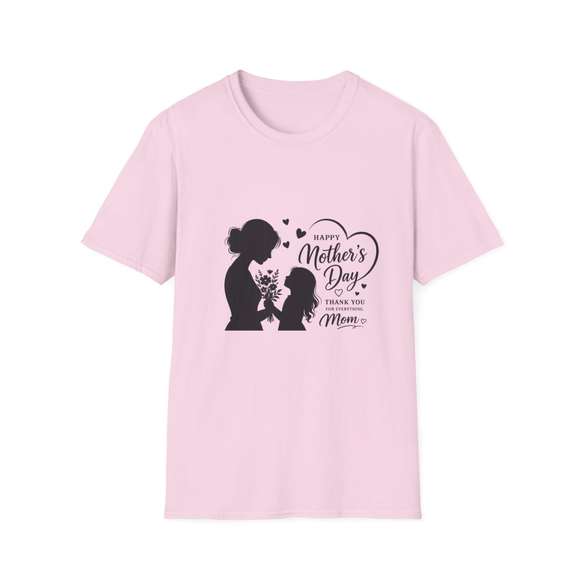 Mother’s Day T-Shirt — "Happy Mother’s Day, Thank You Mom" Silhouette Tee