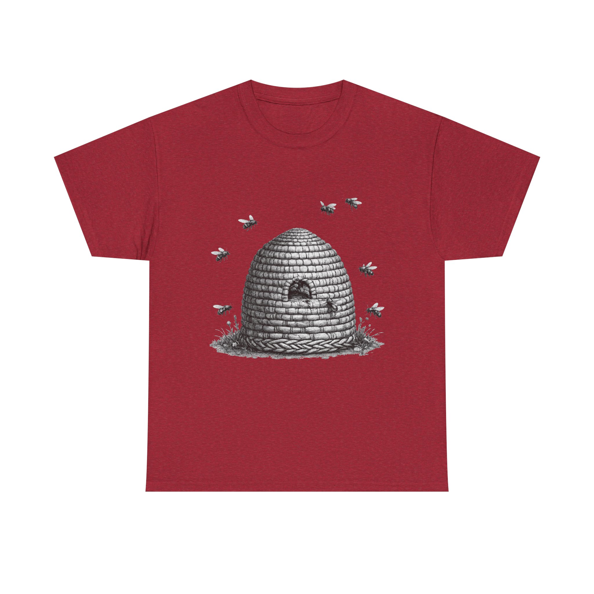 Beehive Illustration T-Shirt — Vintage Beekeeper Graphic Tee - Image 8