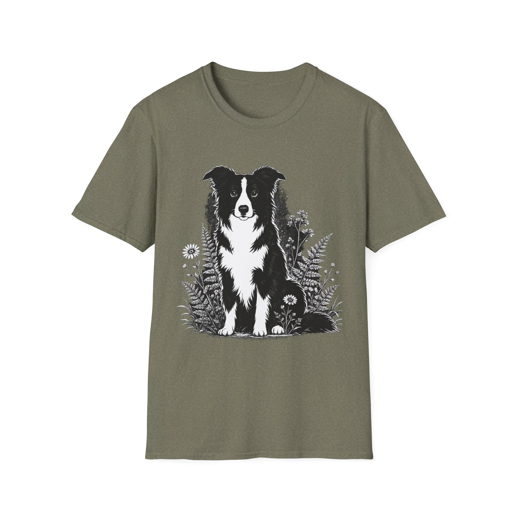 Border Collie Pocket Tee — Minimal Dog Silhouette T-Shirt - Image 7