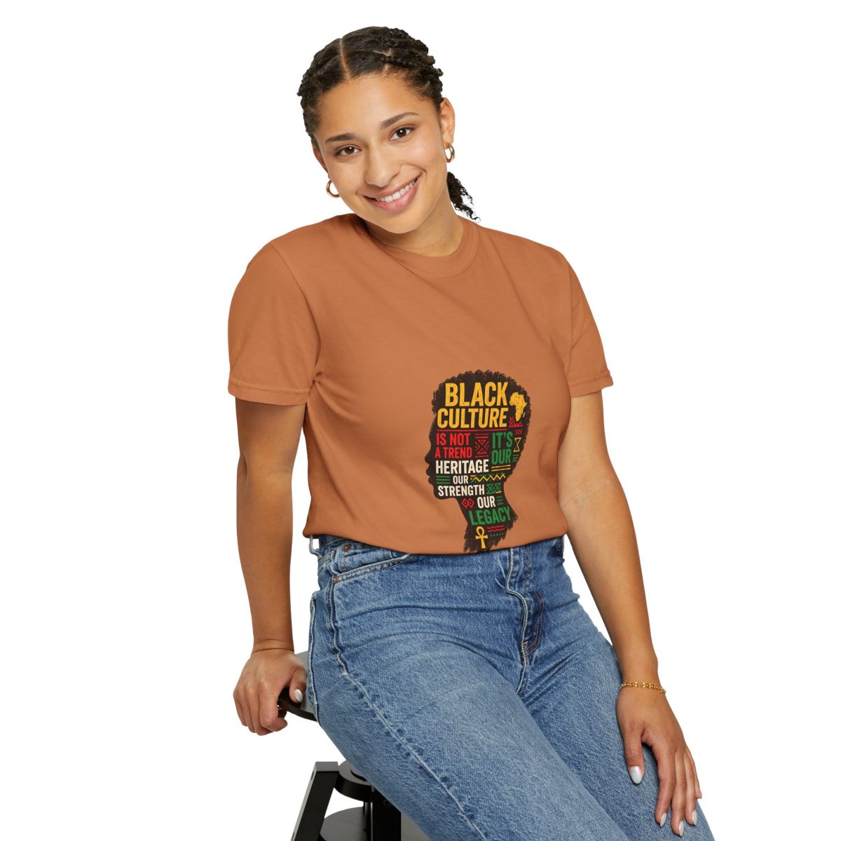 Black Culture Silhouette T-Shirt — "Black Culture Is Not a Trend" Heritage Tee