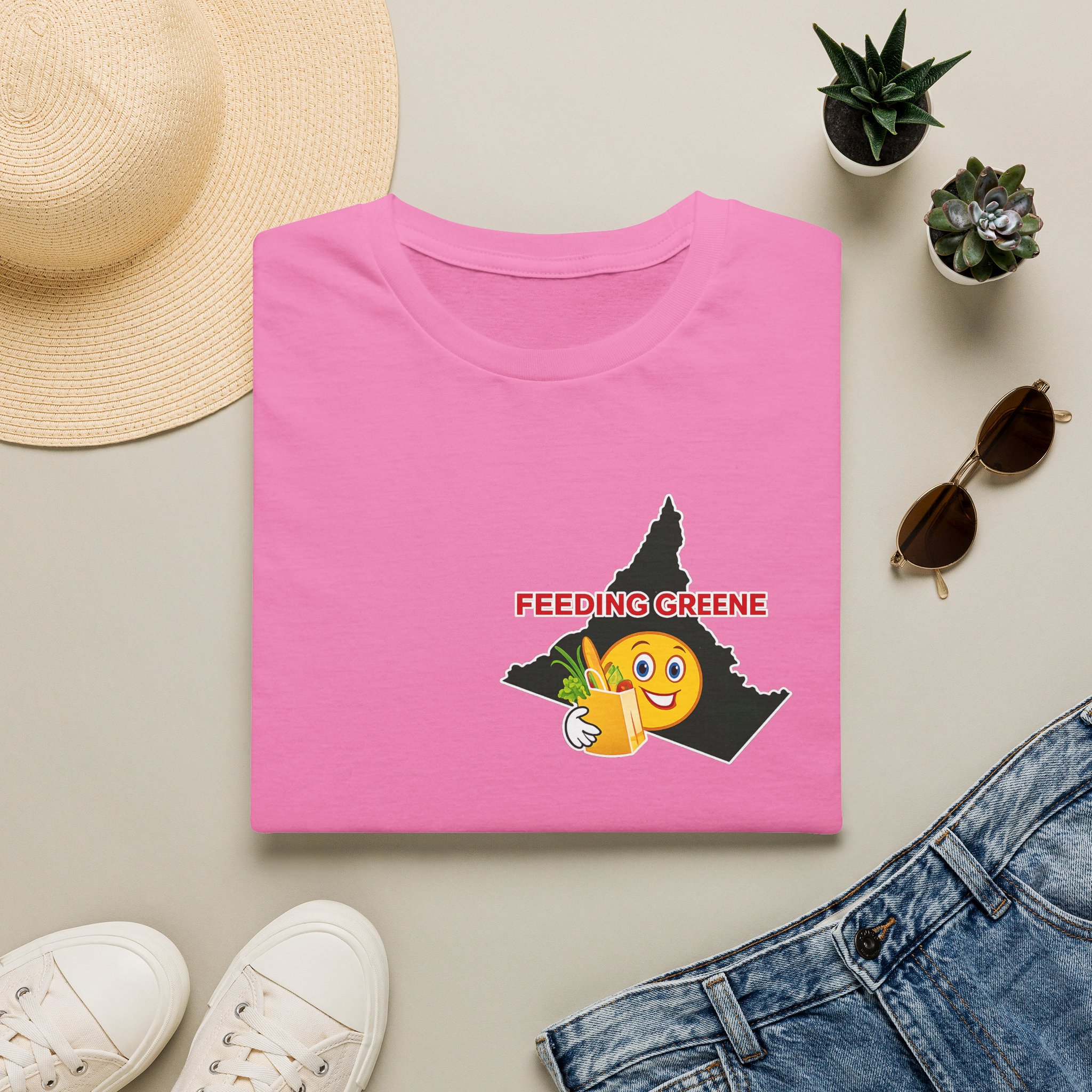 Feeding Greene State Outline T-Shirt — Funny Emoji “Feeding Greene” Local Pride Tee - Image 49