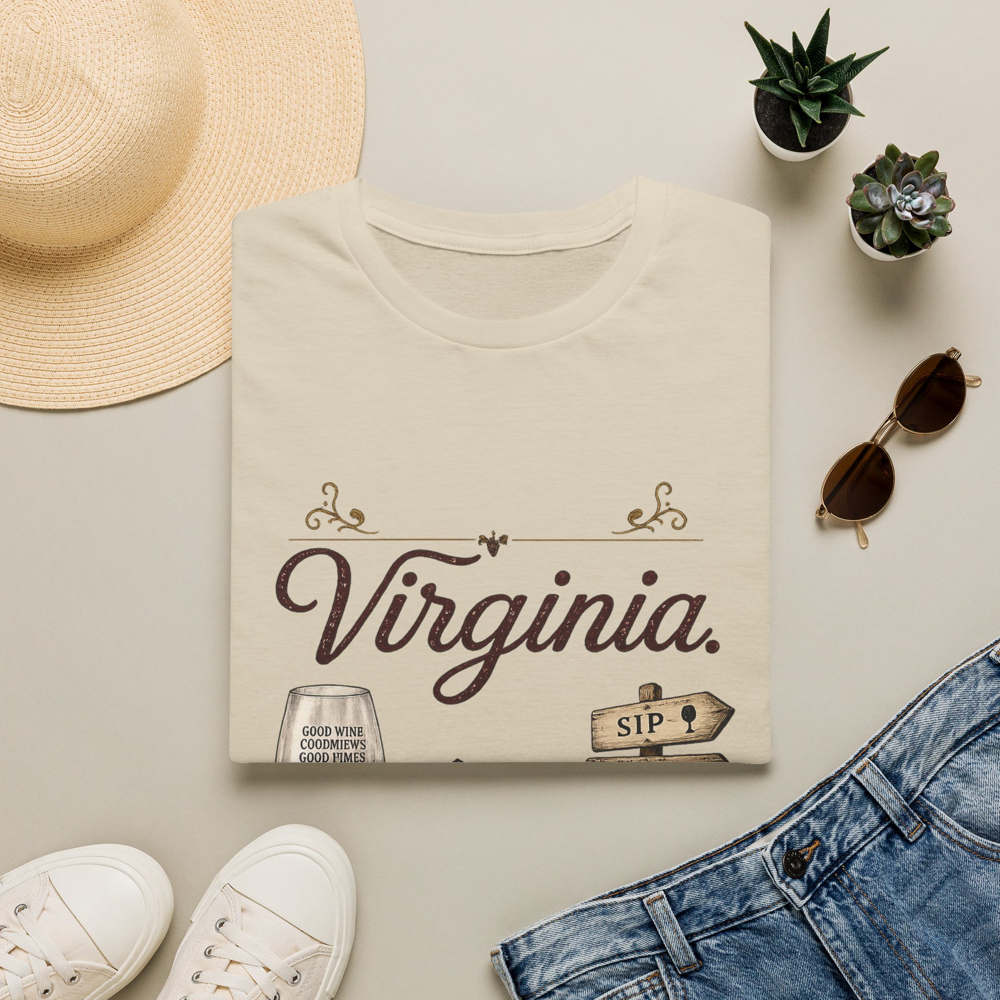 Virginia State Vintage T‑Shirt — Scenic Mountains & Wine Lover Tee - Image 6