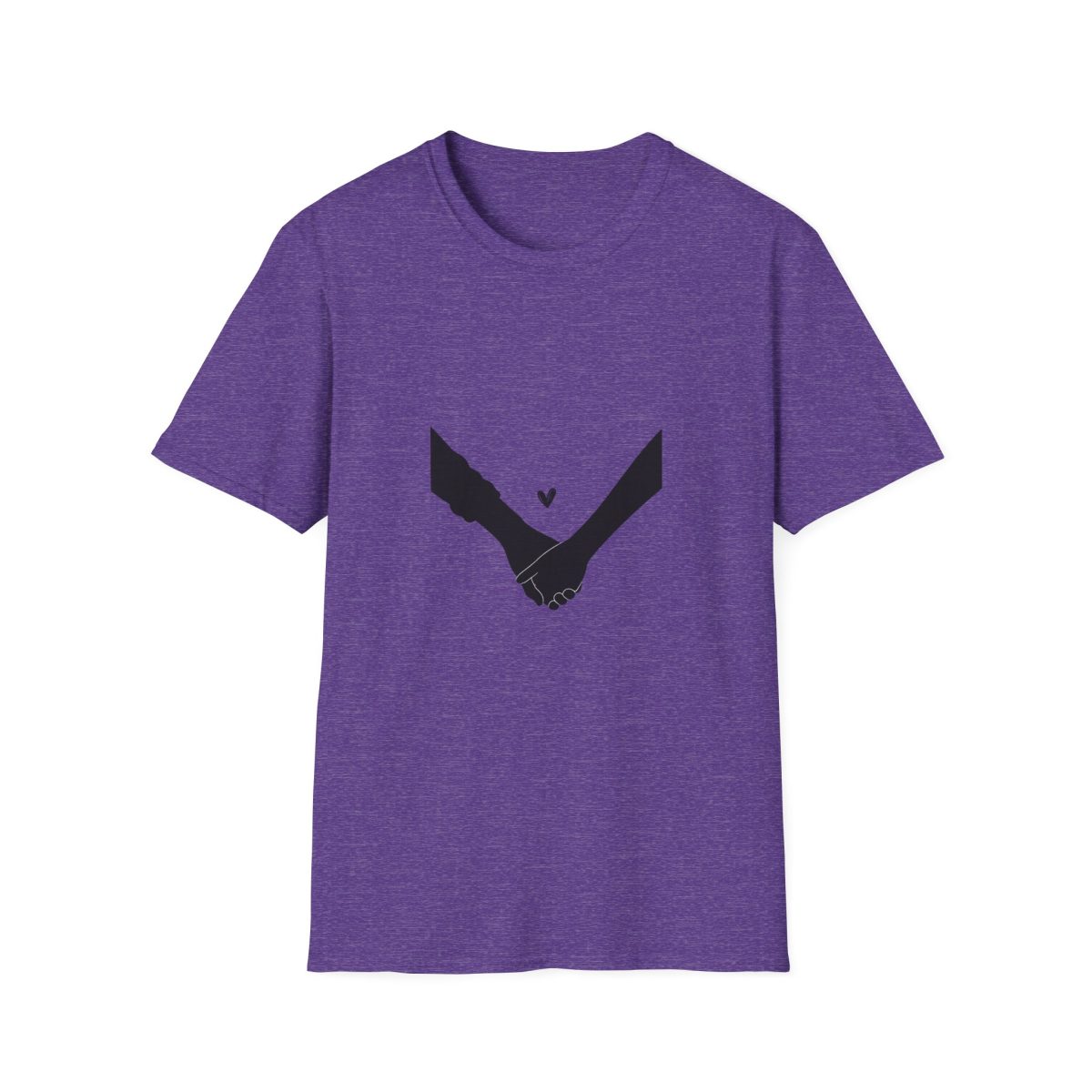 Holding Hands T-Shirt — Minimal Heart Connection Tee