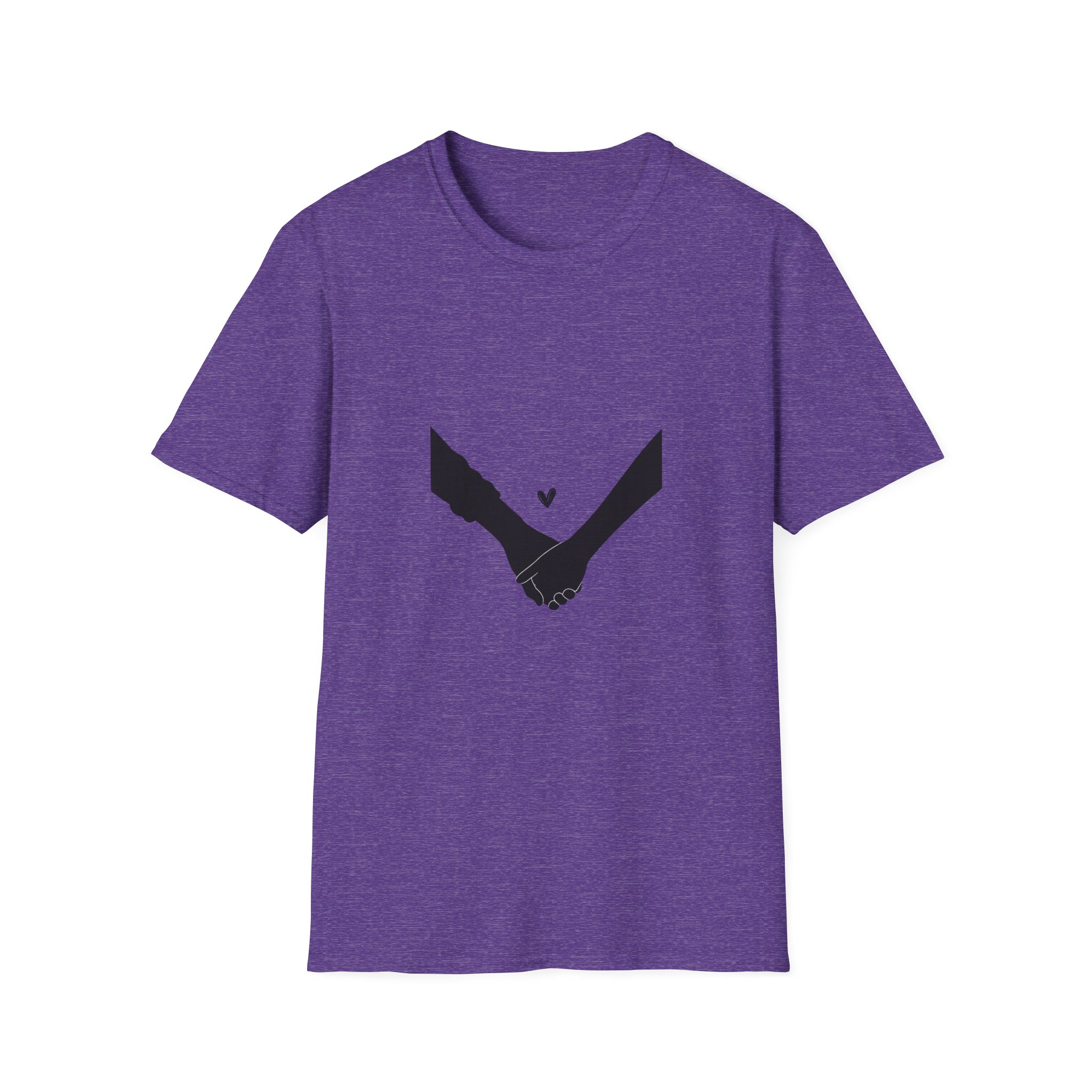 Holding Hands T-Shirt — Minimal Heart Connection Tee