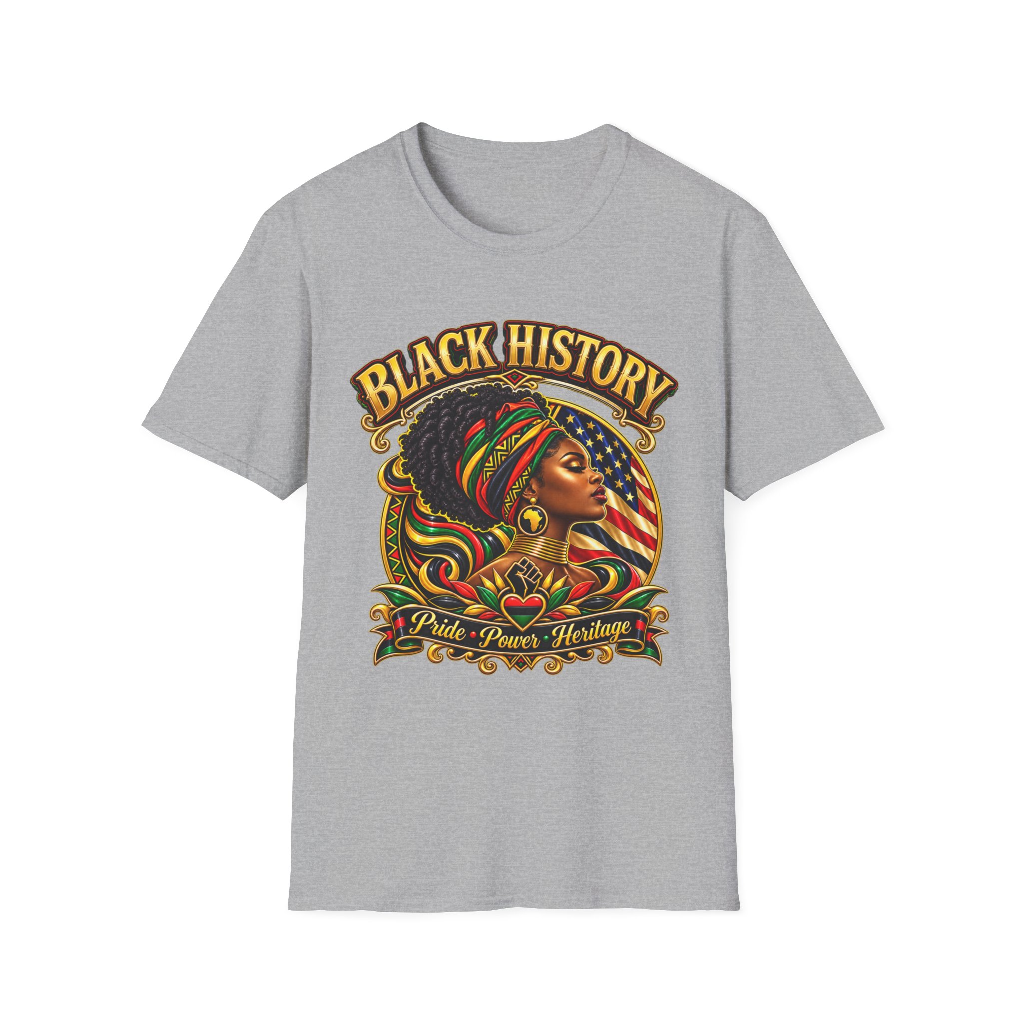 Black History Graphic Tee — Afrocentric Pride Portrait T-Shirt - Image 4