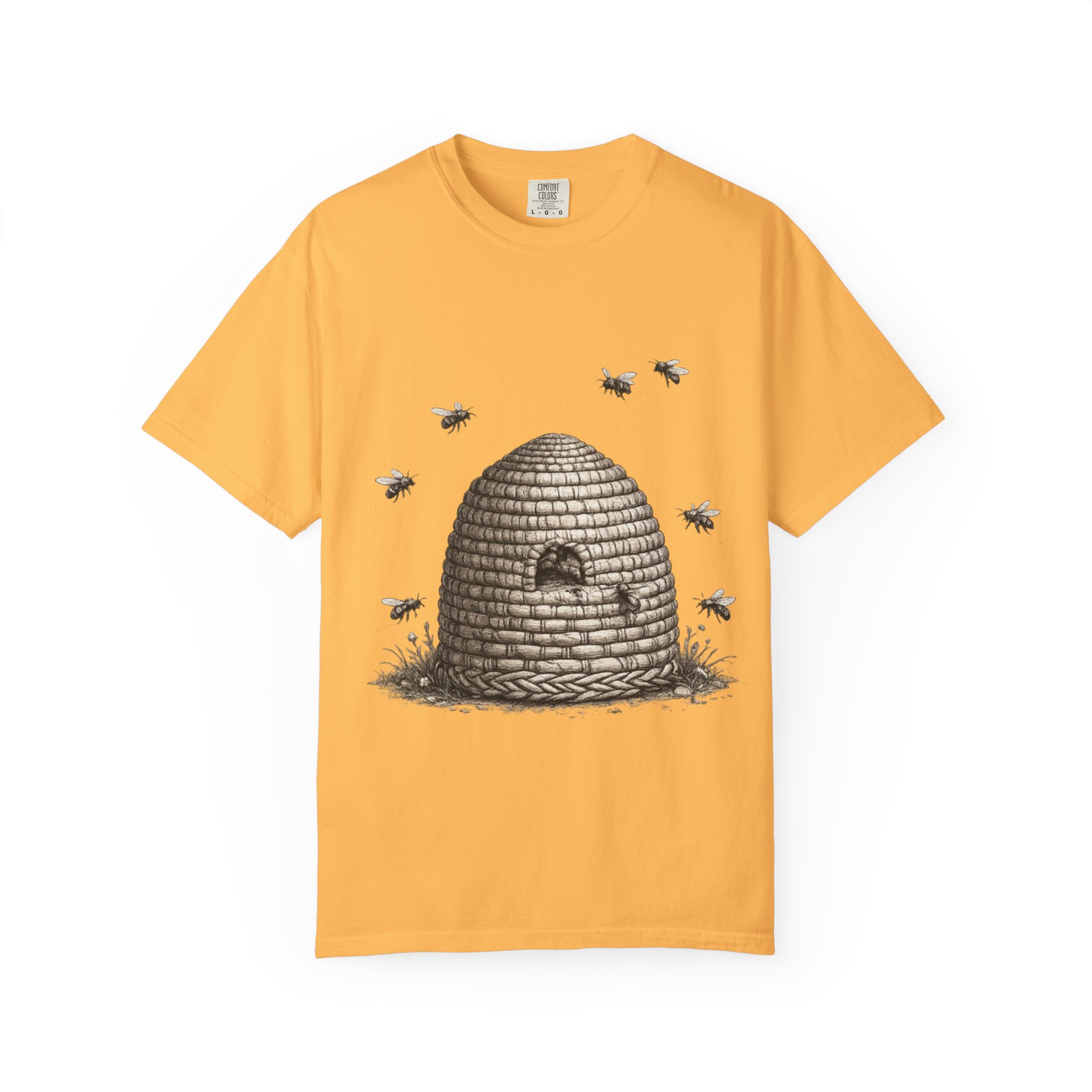 Beehive Illustration T-Shirt — Vintage Beekeeper Graphic Tee - Image 4