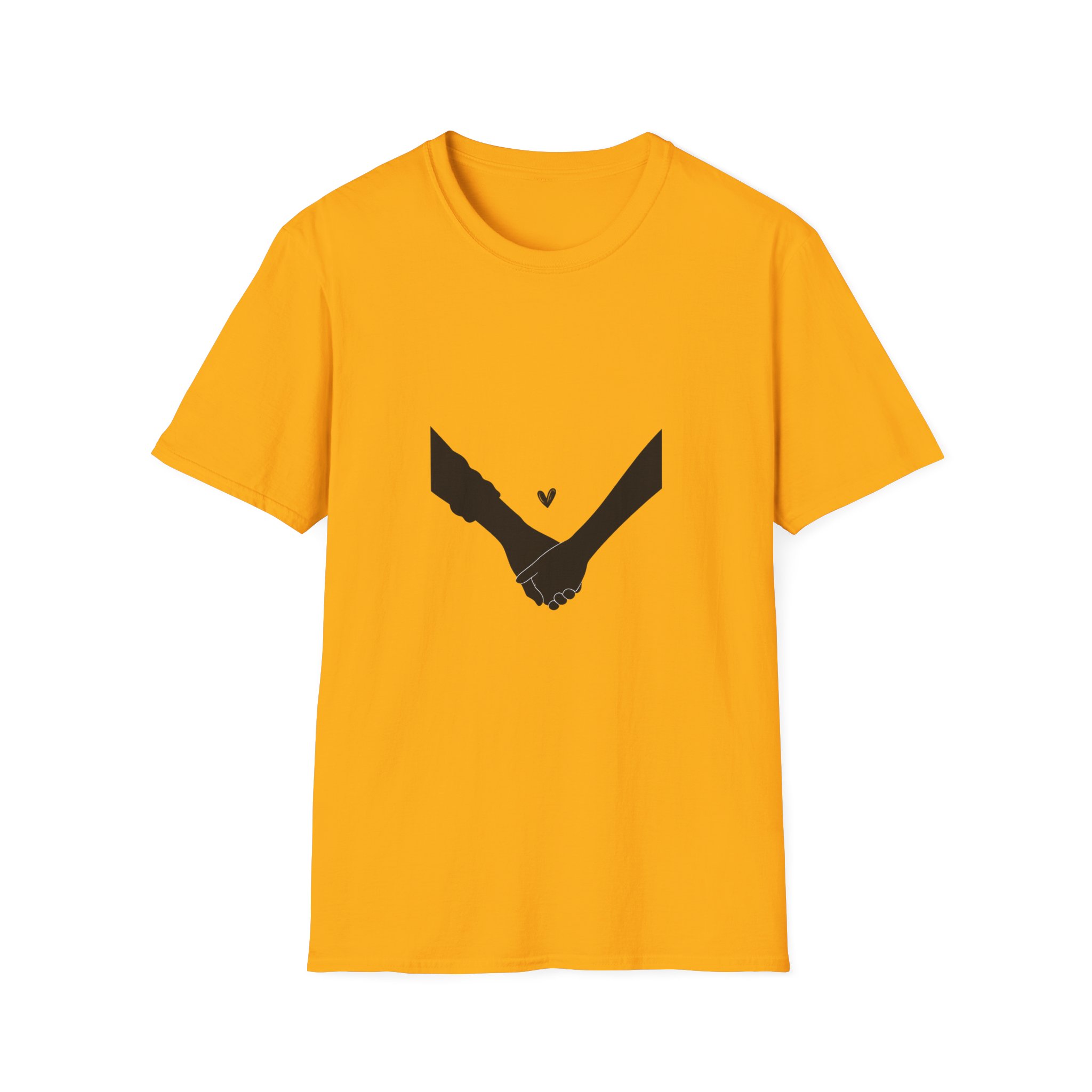 Holding Hands T-Shirt — Minimal Heart Connection Tee - Image 5