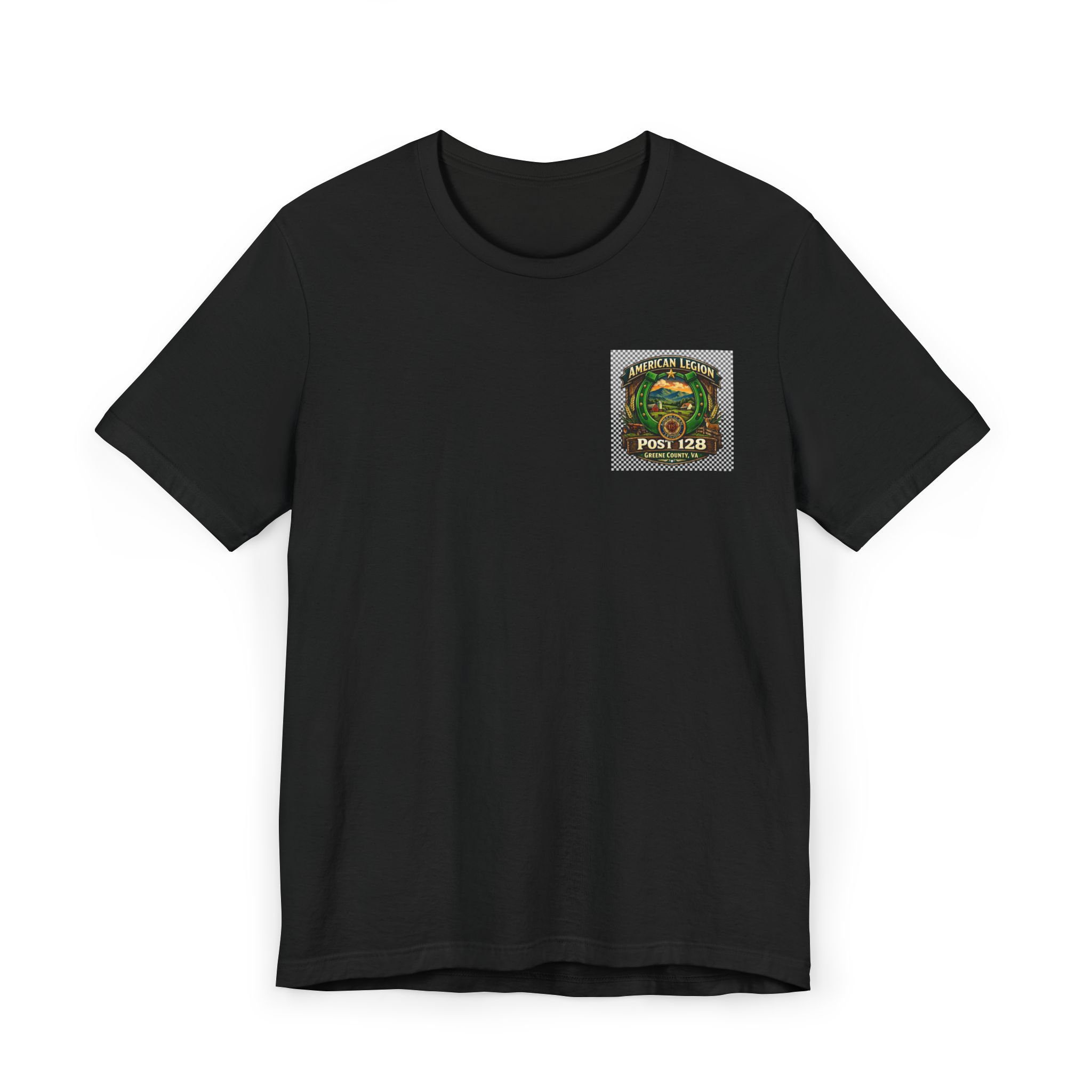 Pocket Front T‑Shirt — Vintage Camper Patch "Port 125" Graphic - Image 3