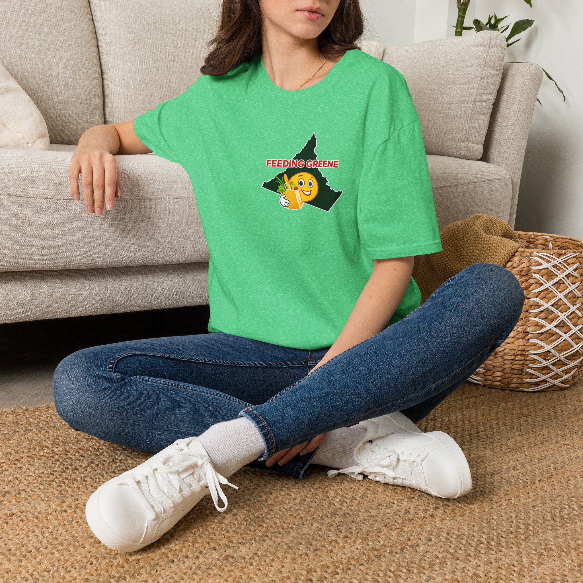 Feeding Greene State Outline T-Shirt — Funny Emoji “Feeding Greene” Local Pride Tee - Image 26