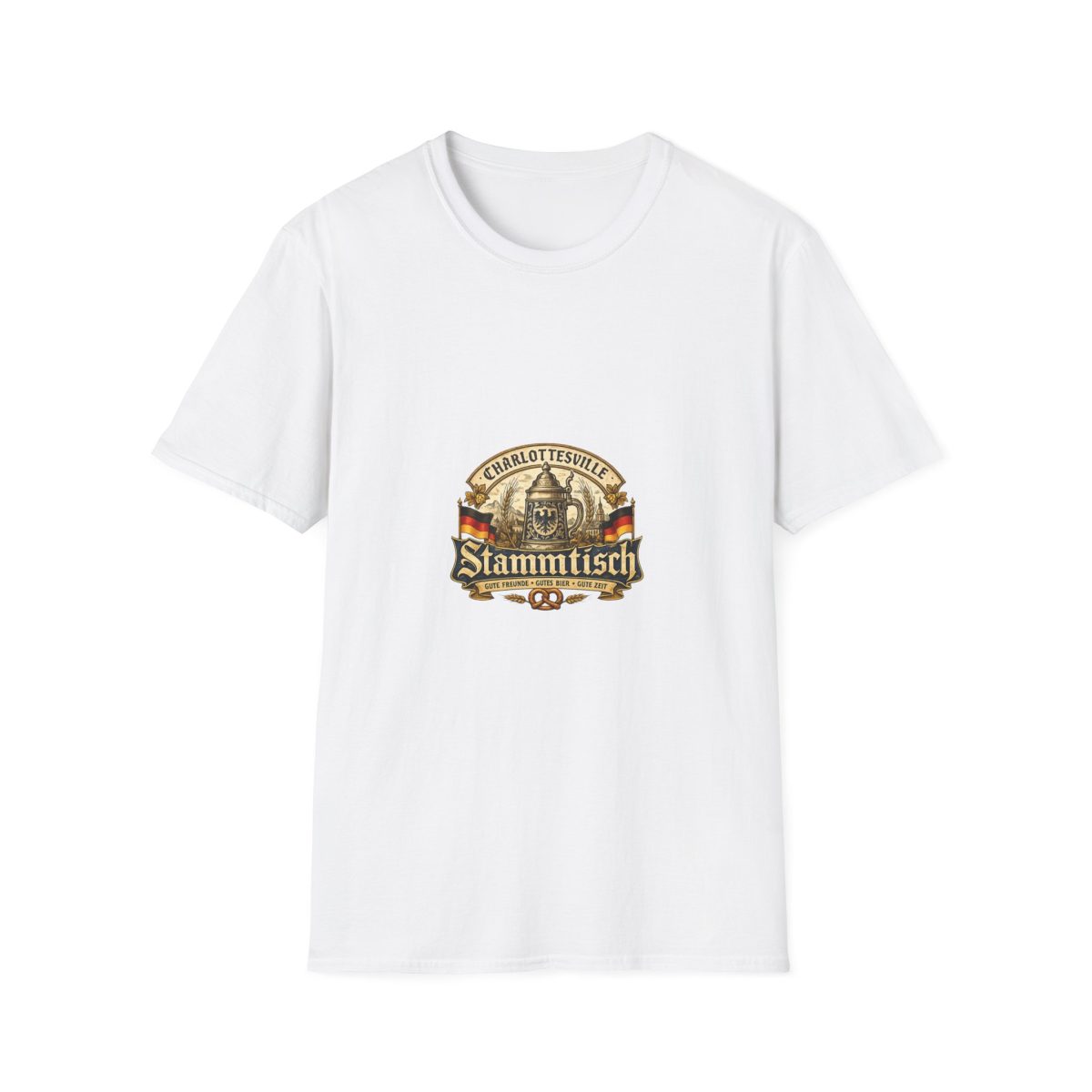 Stammtisch Charlottesville T‑Shirt — Vintage German Pub Design