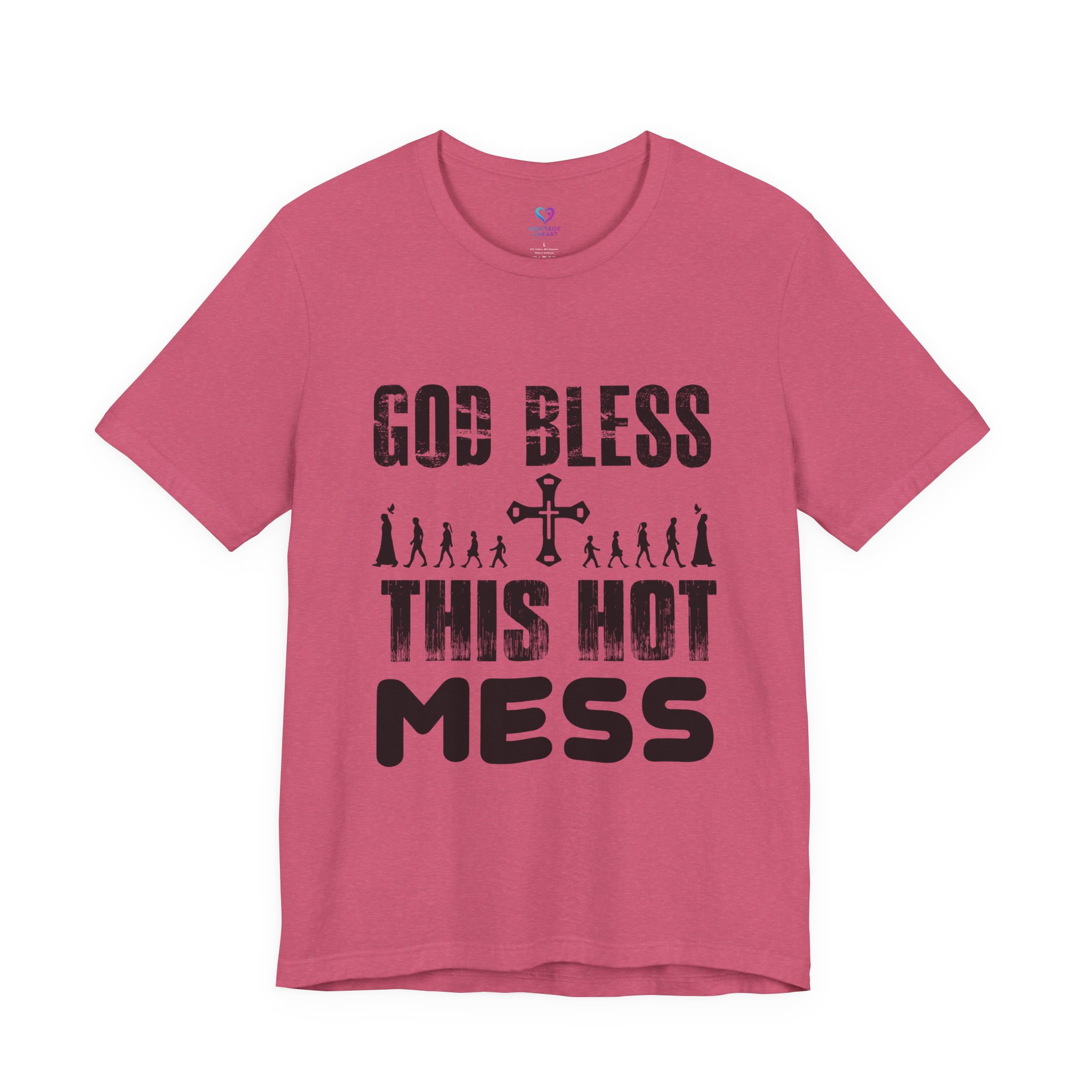 T-Shirt — "God Bless This Hot Mess" Funny Christian Graphic Tee - Image 19