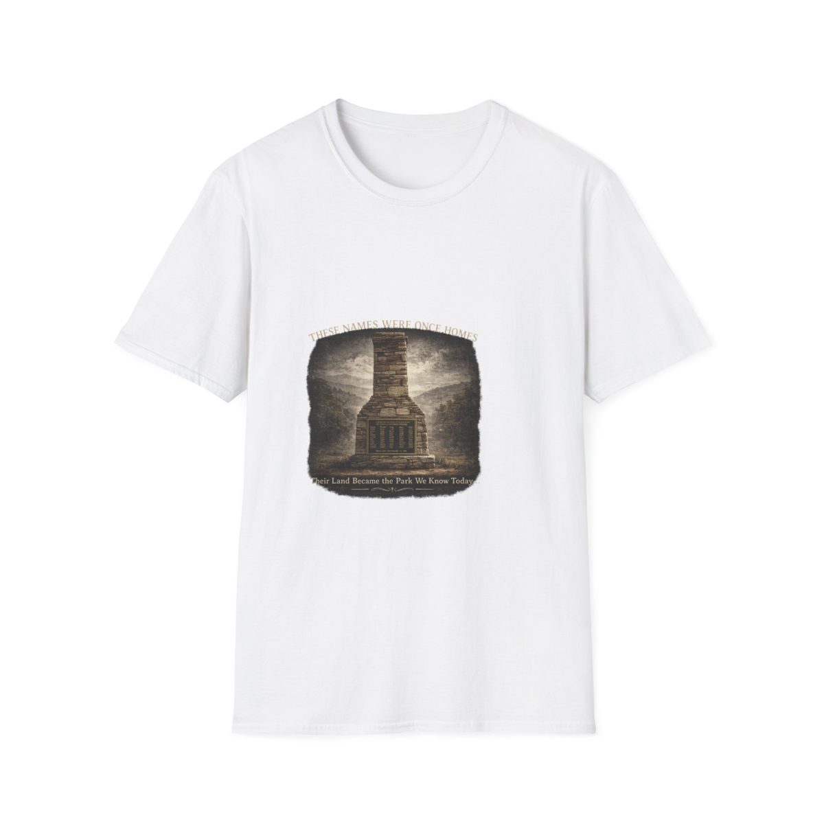 Monument of Resolve T-Shirt — Vintage Lighthouse Illustration with 'I Stand Because the Brave Once Stood'