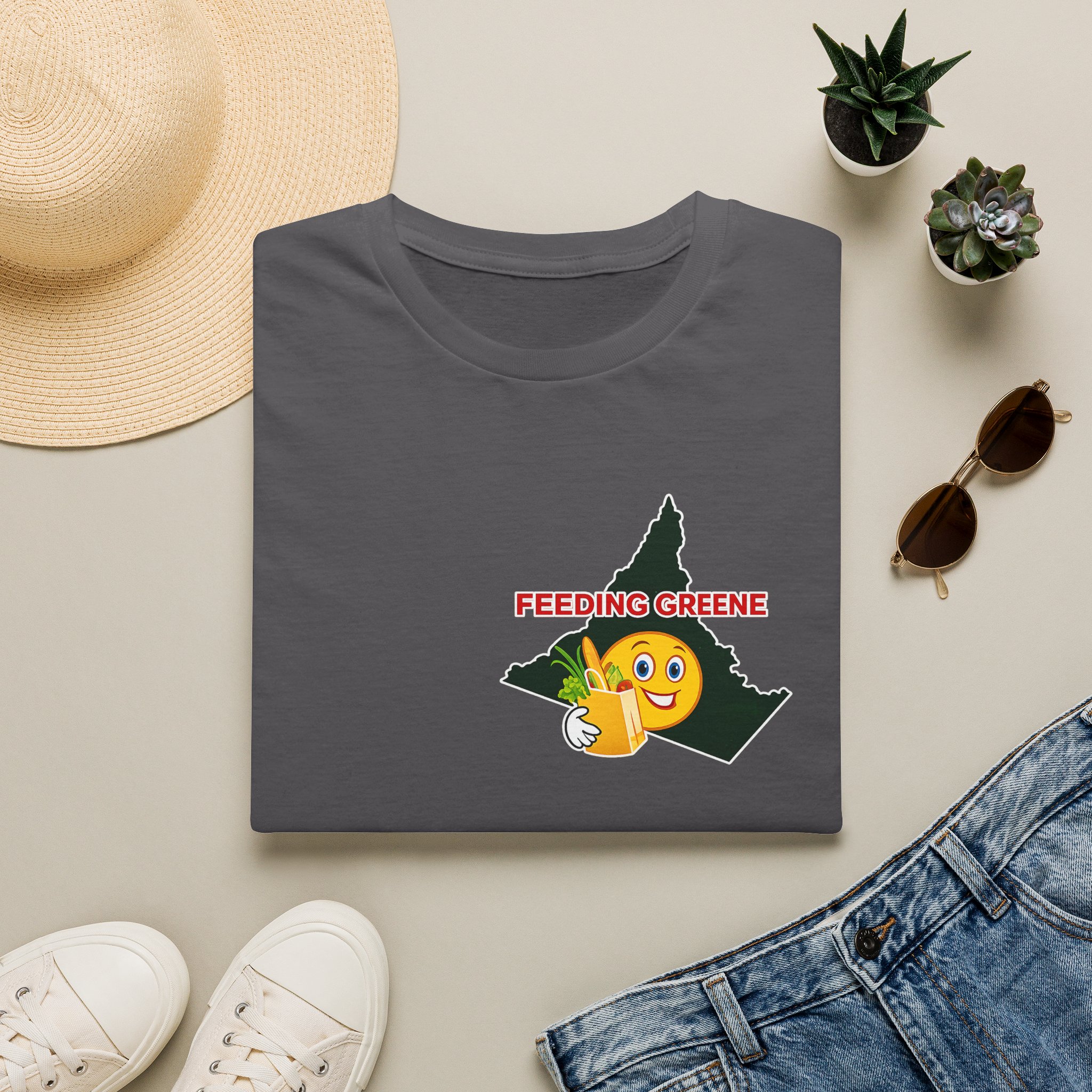 Feeding Greene State Outline T-Shirt — Funny Emoji “Feeding Greene” Local Pride Tee - Image 33