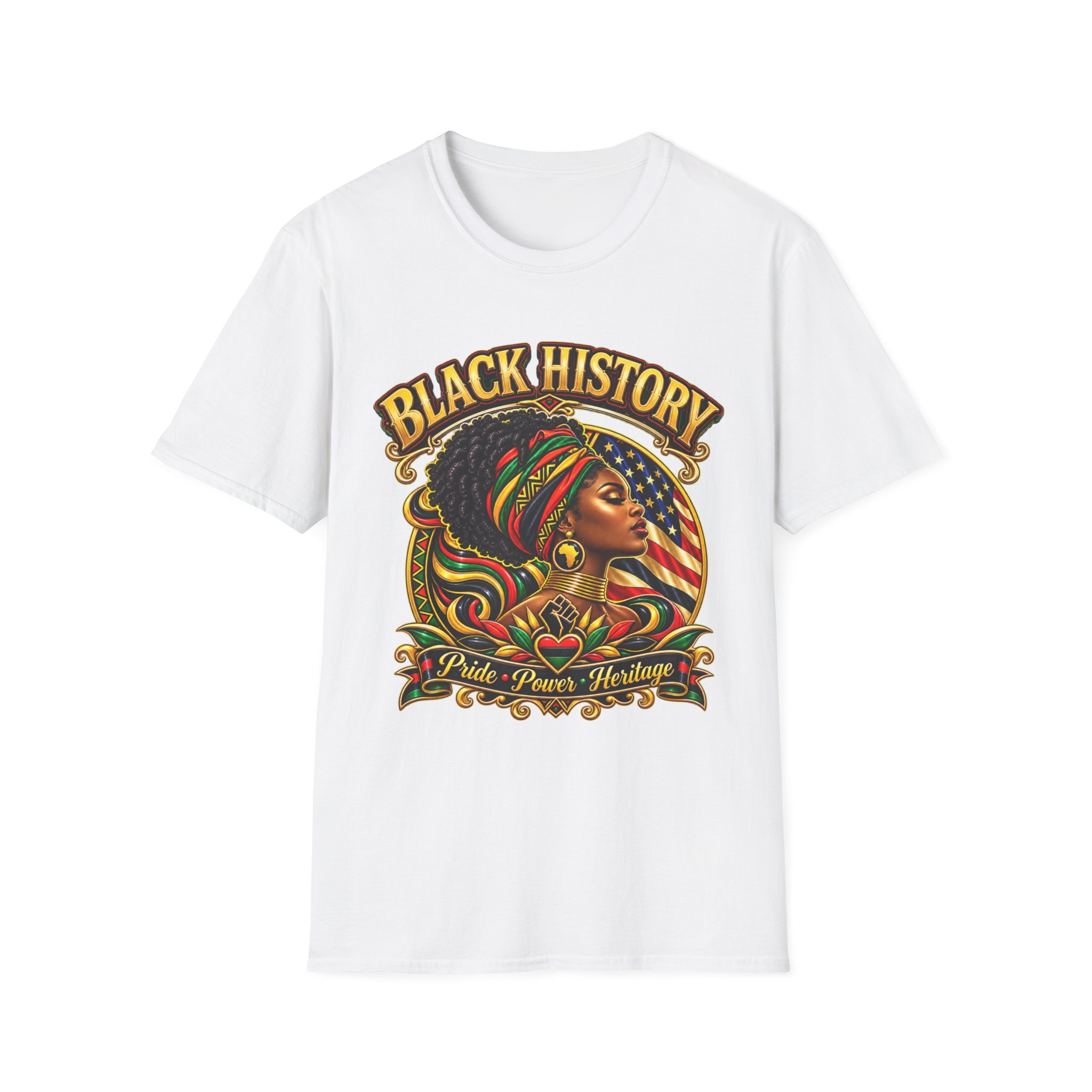 Black History Graphic Tee — Afrocentric Pride Portrait T-Shirt - Image 2
