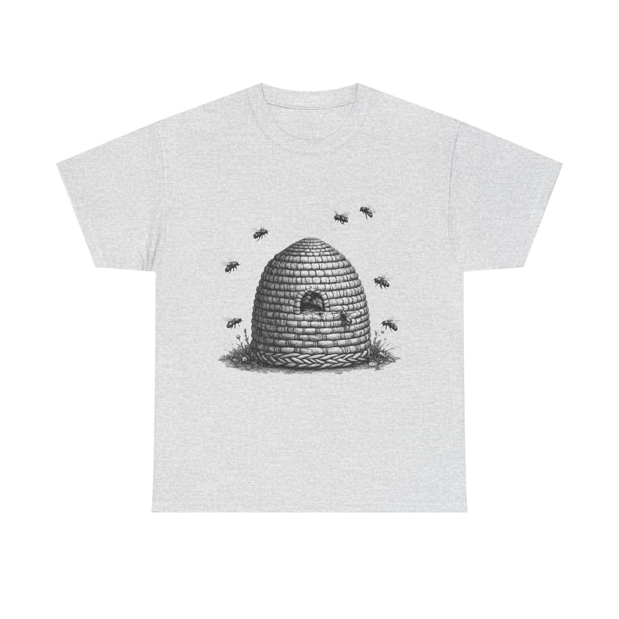 Beehive Illustration T-Shirt — Vintage Beekeeper Graphic Tee - Image 3