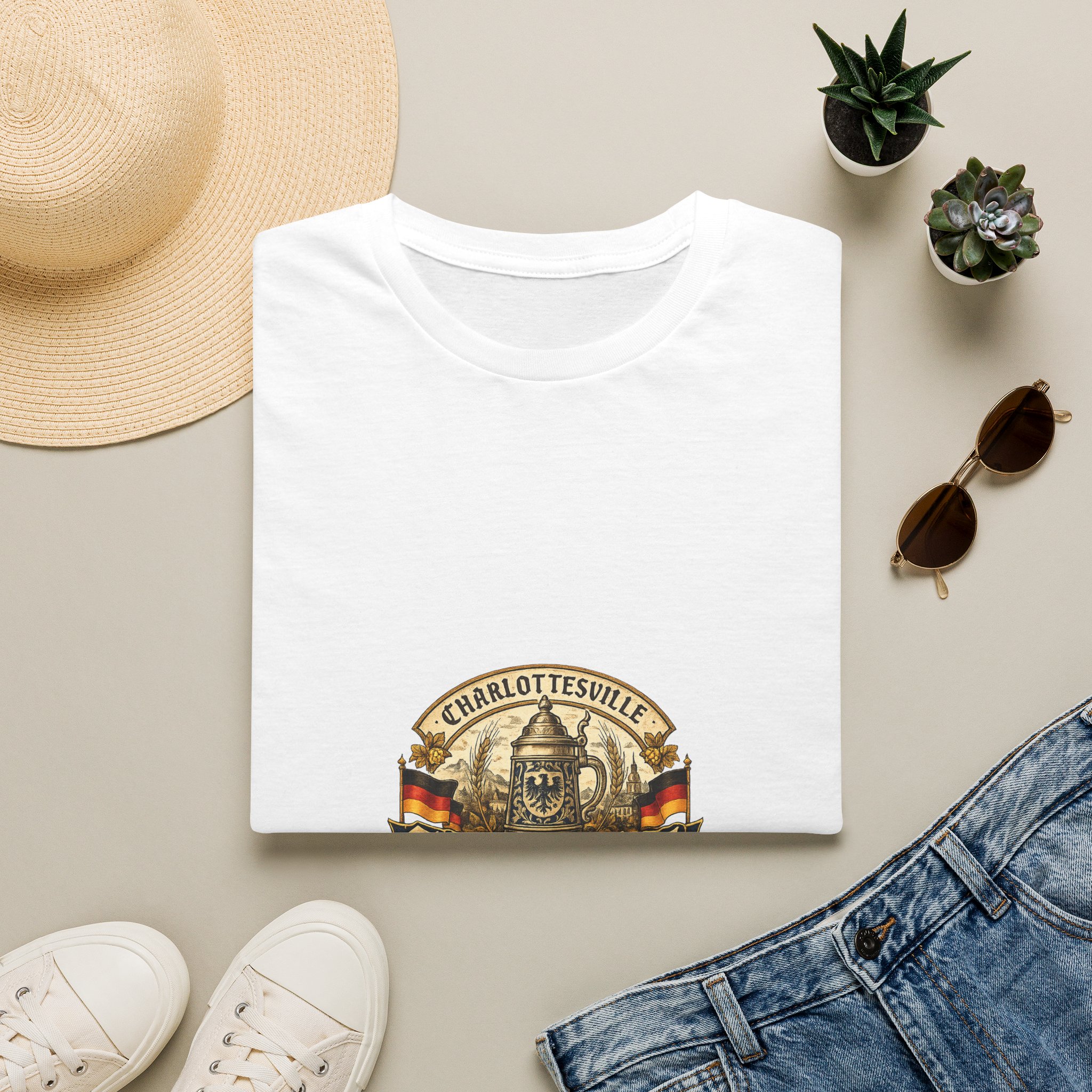 Stammtisch Charlottesville T‑Shirt — Vintage German Pub Design - Image 2