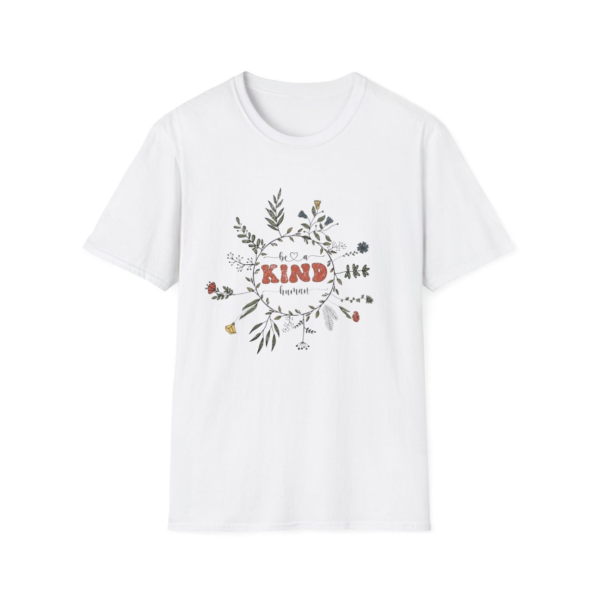 Kind Heart Floral T-Shirt — Gentle Floral 'KIND' Graphic Tee