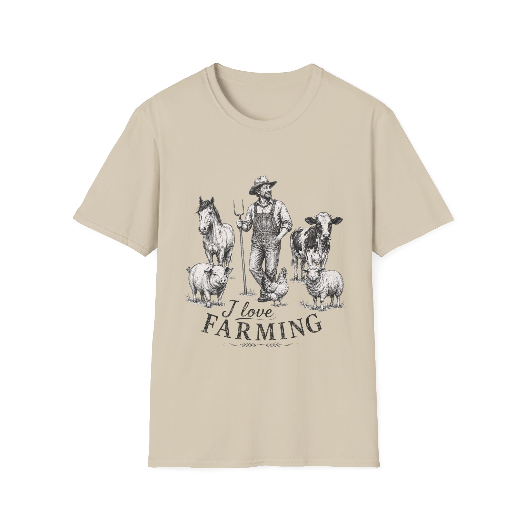 Farmer Life T-Shirt — I Love Farming Vintage Farm Animal Shirt - Image 3