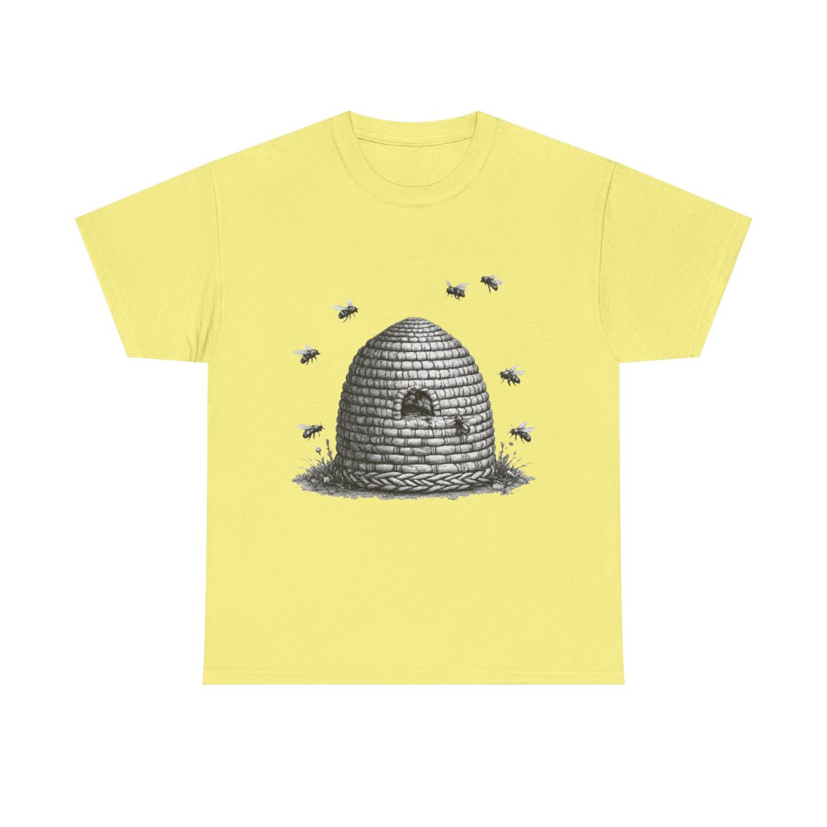 Beehive Illustration T-Shirt — Vintage Beekeeper Graphic Tee