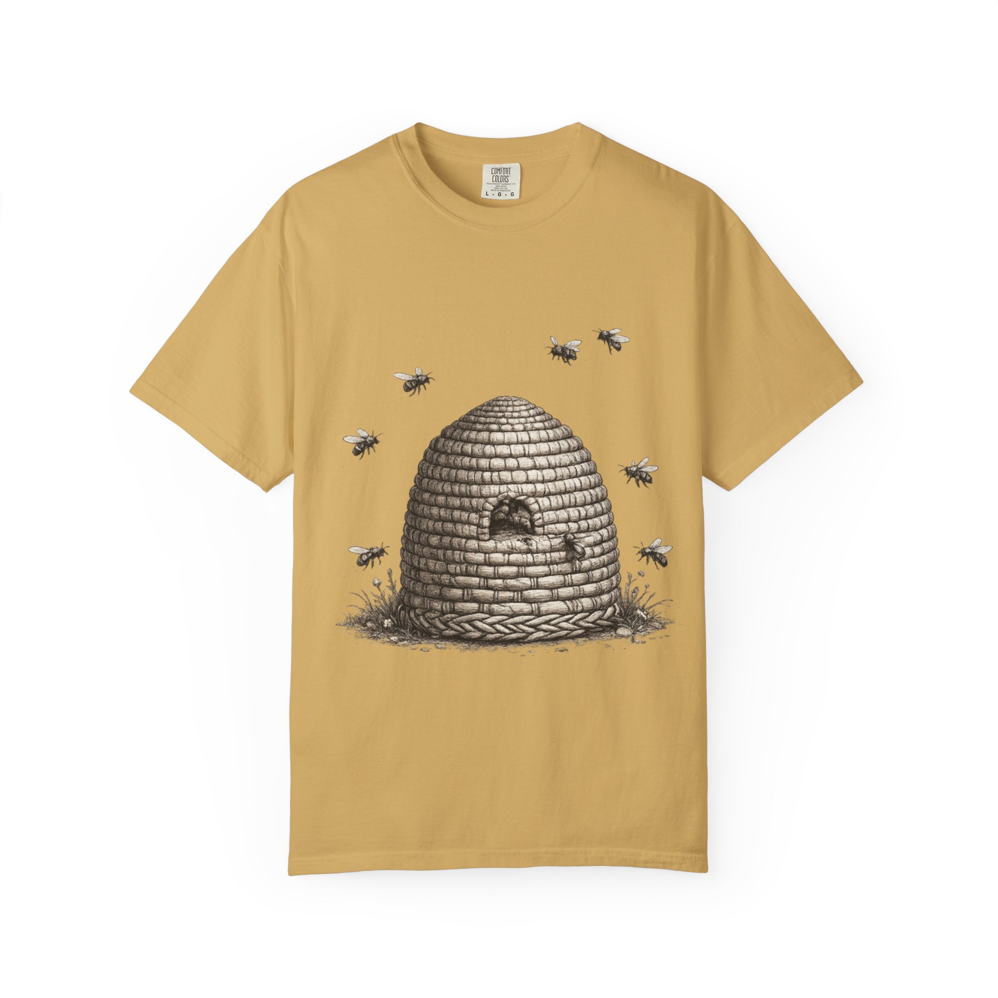 Beehive Illustration T-Shirt — Vintage Beekeeper Graphic Tee - Image 5