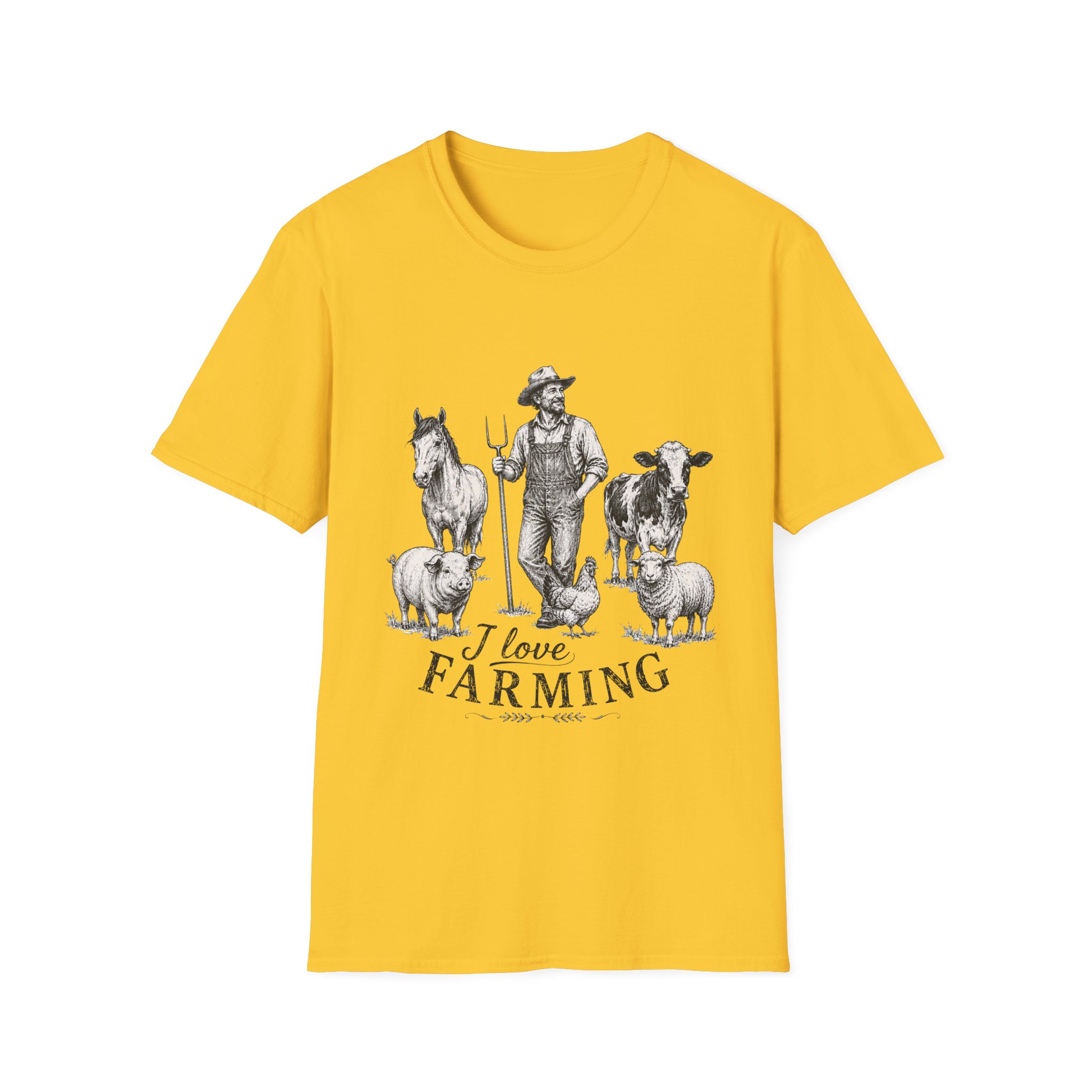 Farmer Life T-Shirt — I Love Farming Vintage Farm Animal Shirt - Image 5