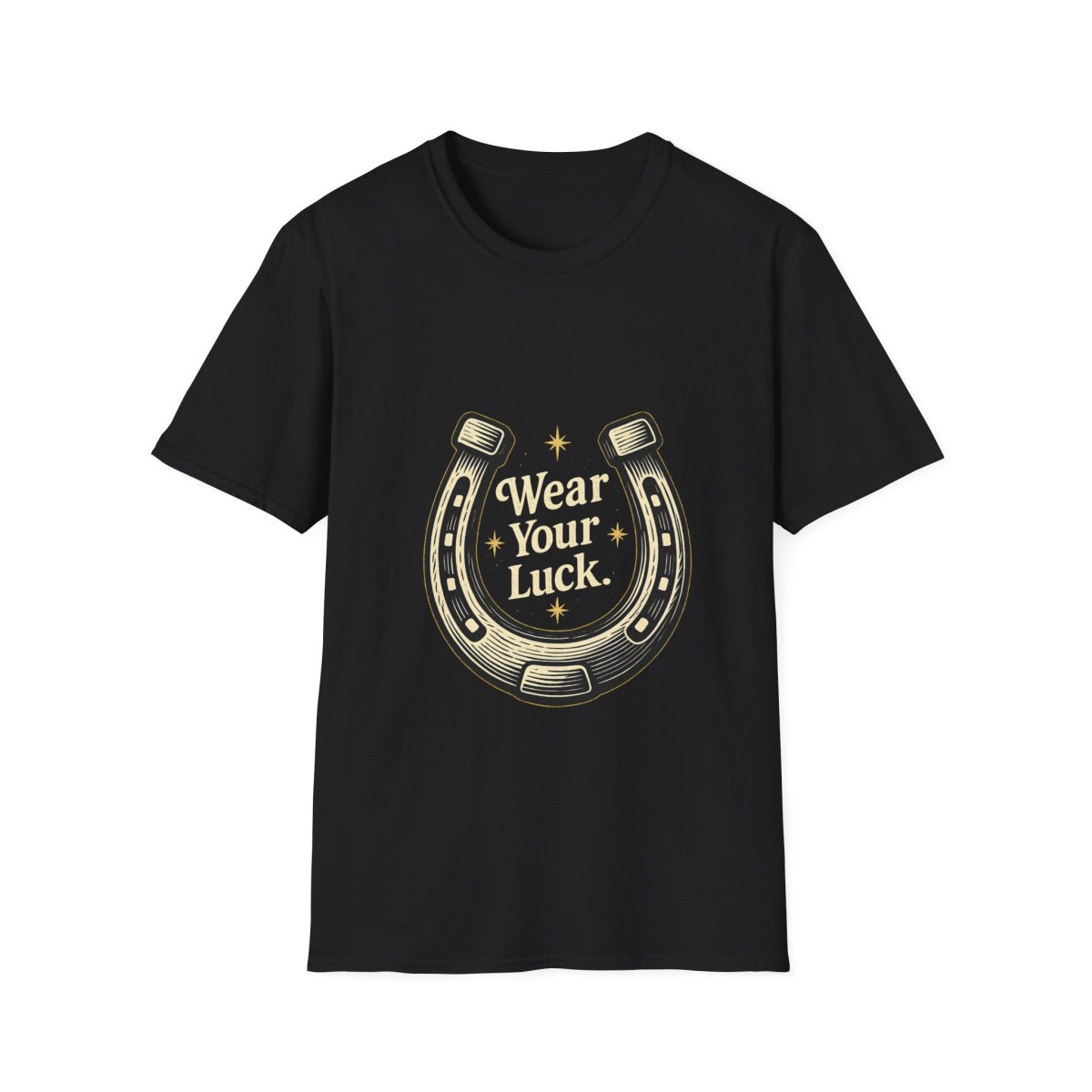 Lucky Horseshoe T-Shirt — "Wear Your Luck" Graphic Tee