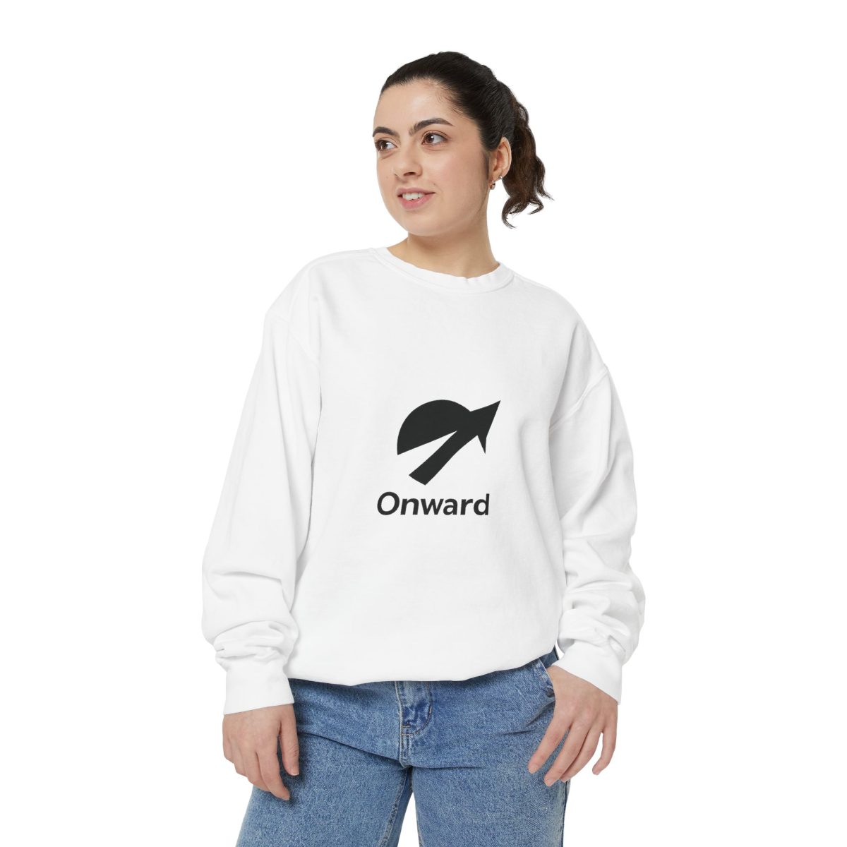 Minimalist Arrow Heart Sweatshirt — Modern Graphic Pullover