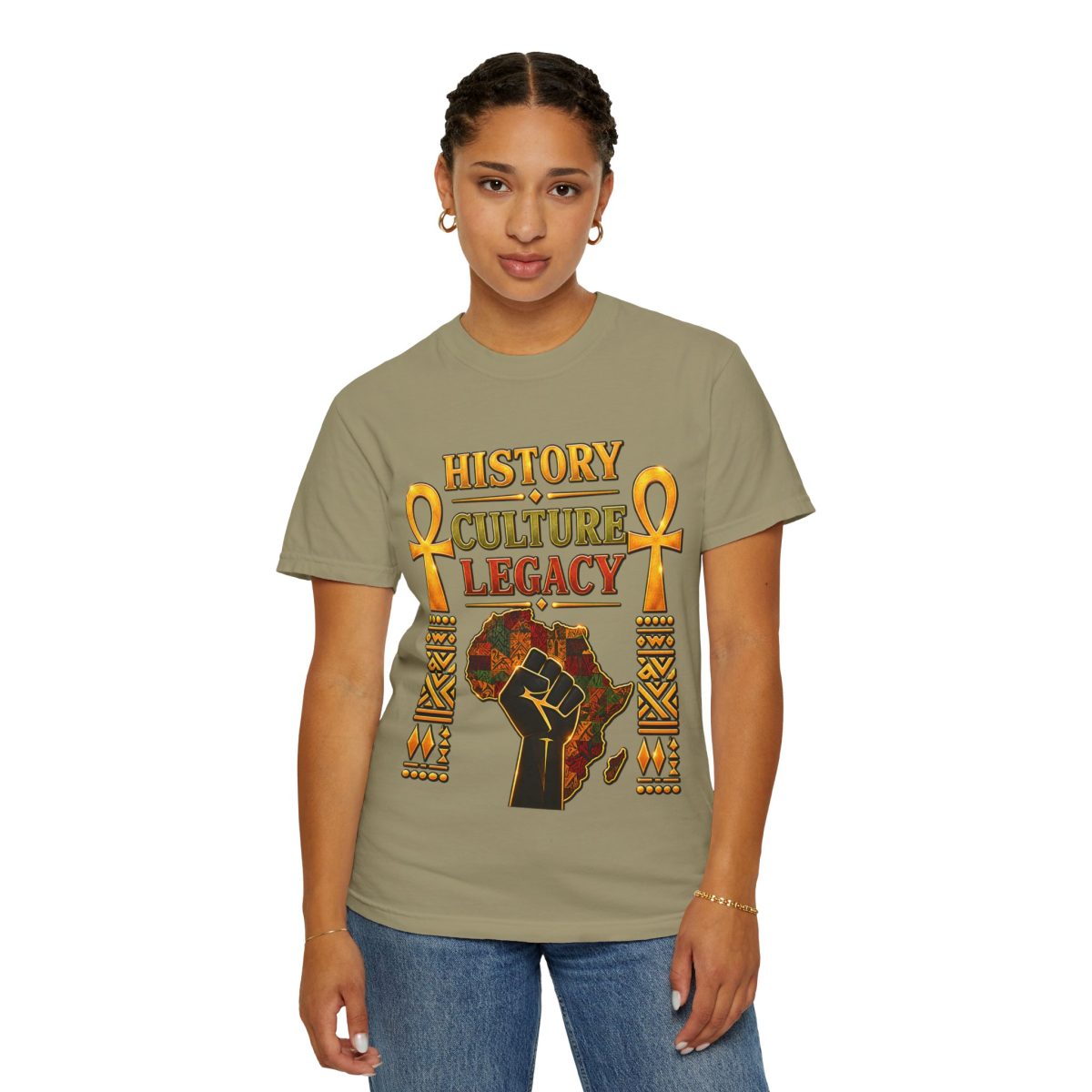 History • Culture • Legacy T-Shirt — African Pride Fist Tee
