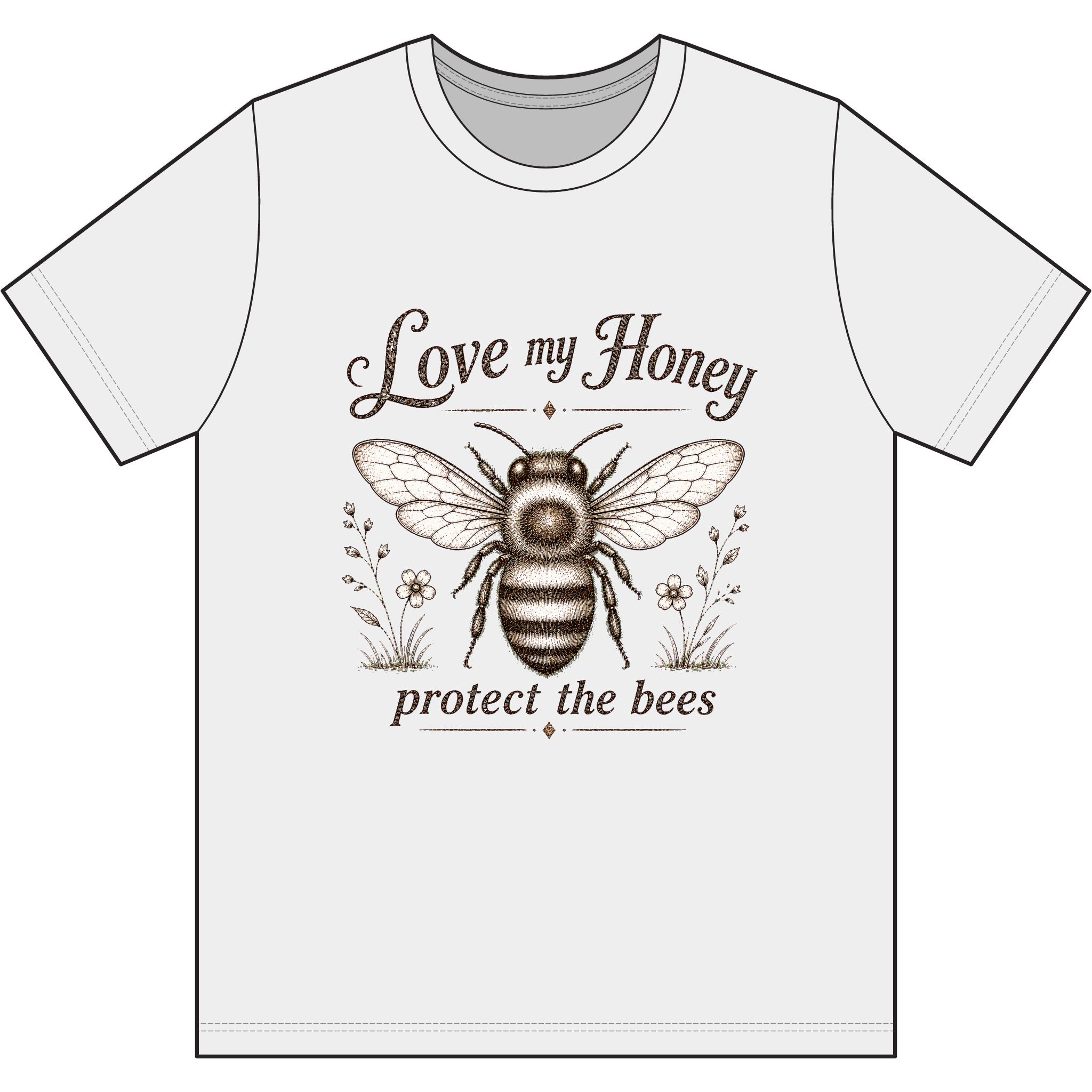 Love My Honey Bee T‑Shirt — Protect the Bees Vintage Bee Graphic Tee - Image 2