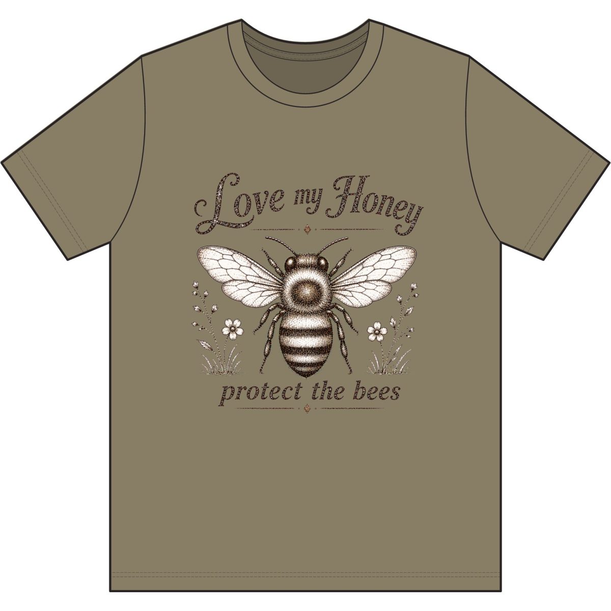 Love My Honey Bee T‑Shirt — Protect the Bees Vintage Bee Graphic Tee