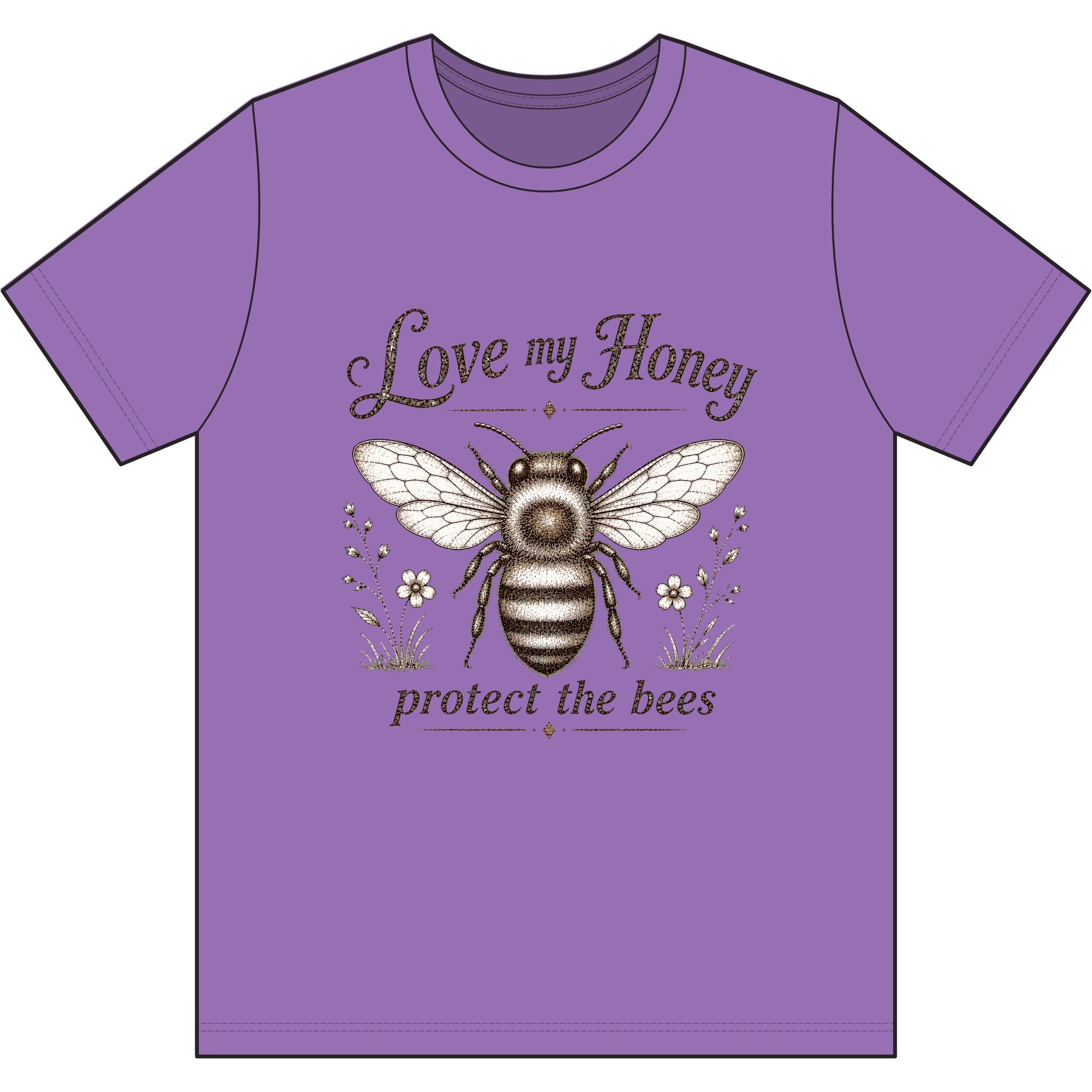 Love My Honey Bee T‑Shirt — Protect the Bees Vintage Bee Graphic Tee - Image 4
