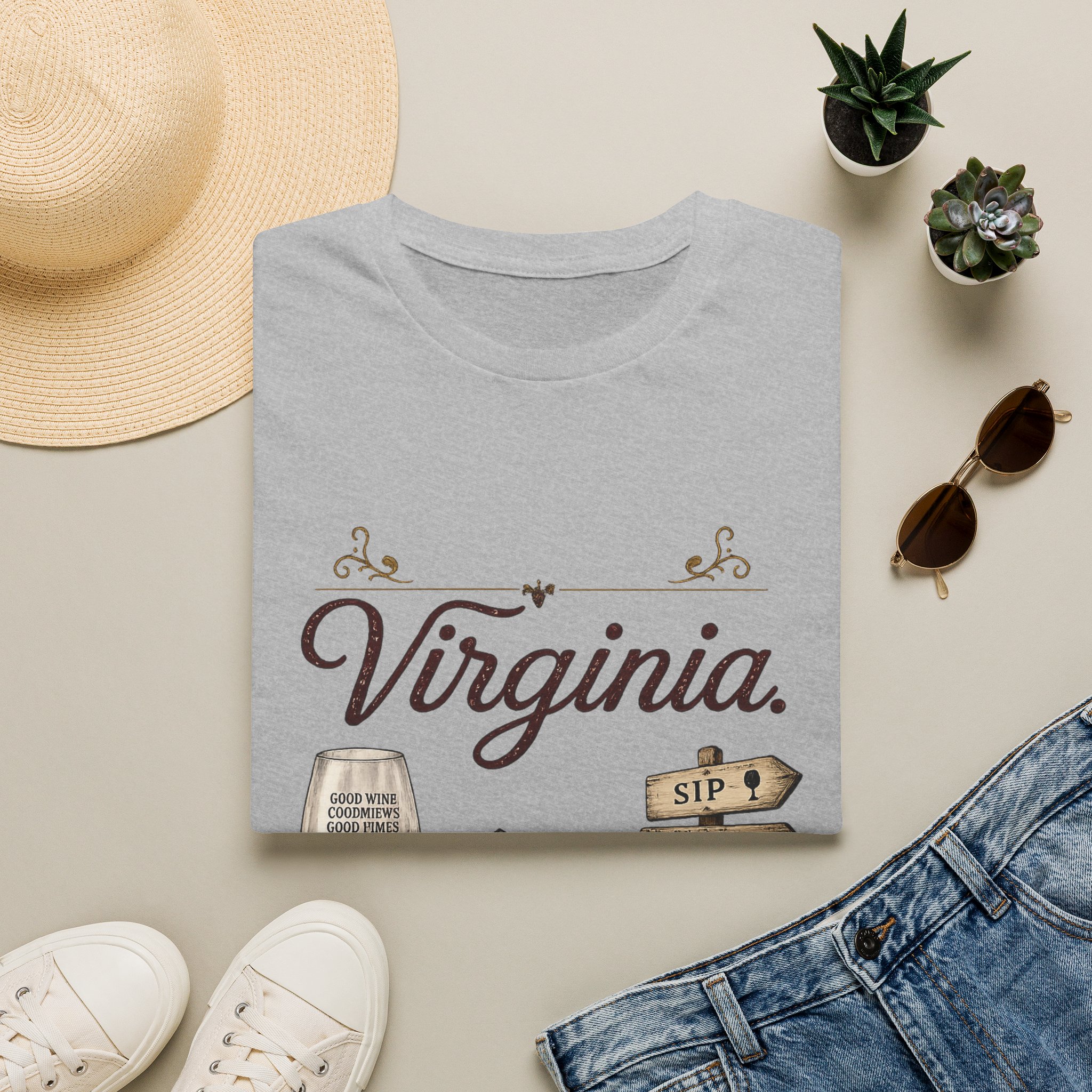 Virginia State Vintage T‑Shirt — Scenic Mountains & Wine Lover Tee - Image 7