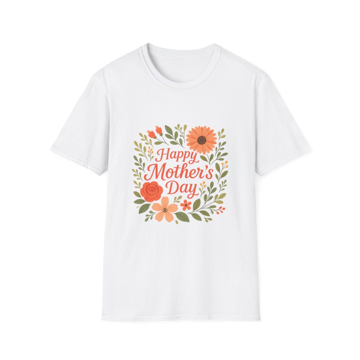Mother's Day Floral T-Shirt — "Happy Mother's Day" Graphic Tee